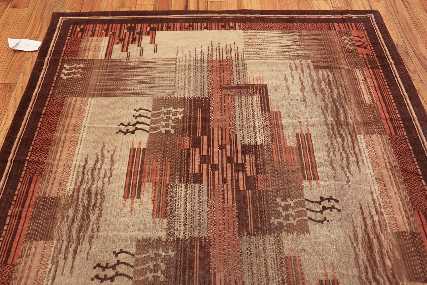 Vintage French Art Deco Carpet 5' x 9' 1