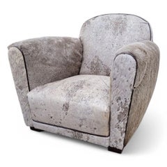 Vintage French Art Deco Club Chair Newly Reupholstered