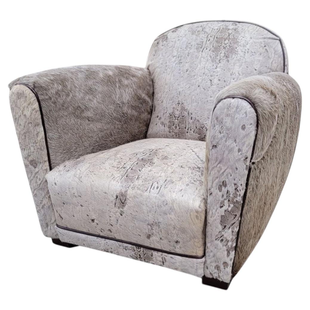 Vintage French Art Deco Club Chair Newly Reupholstered