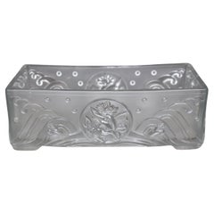 Französischer Tafelaufsatz aus geschliffenem Glas im Art déco-Stil im Vintage-Stil nach Lalique