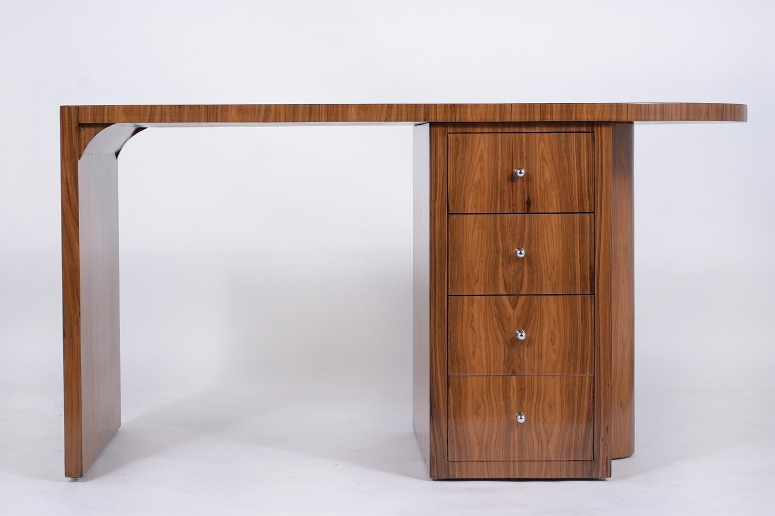 Carved French 1960s Art Deco Desk