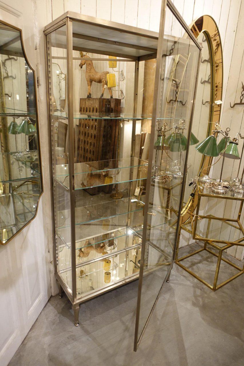 Vintage French Art Deco Display Cabinet, 1930s France Siegel 1