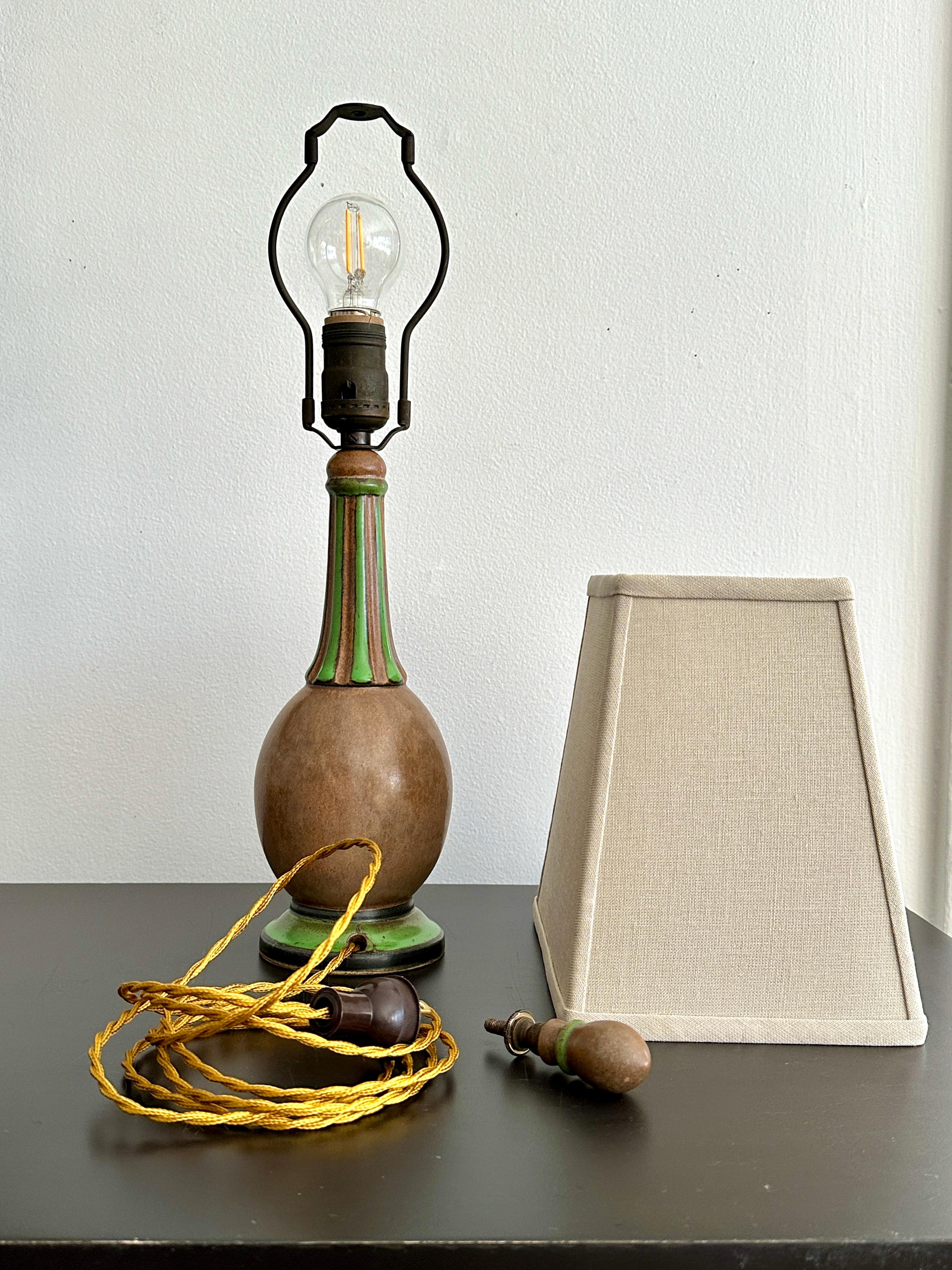 Vintage French Art Deco Lamp Made By Louis Lourioux For Sale 4
