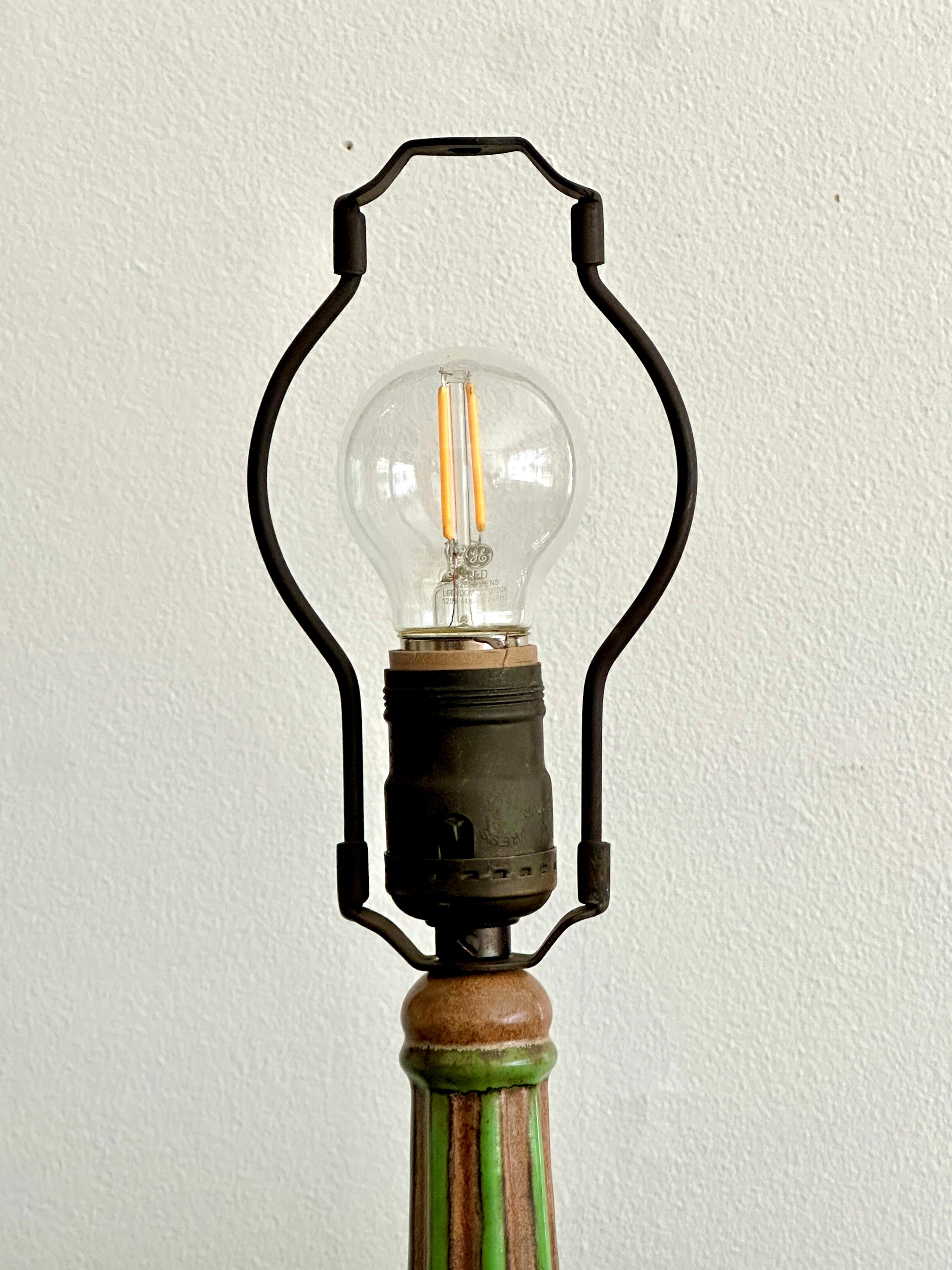 Vintage French Art Deco Lamp Made By Louis Lourioux For Sale 5