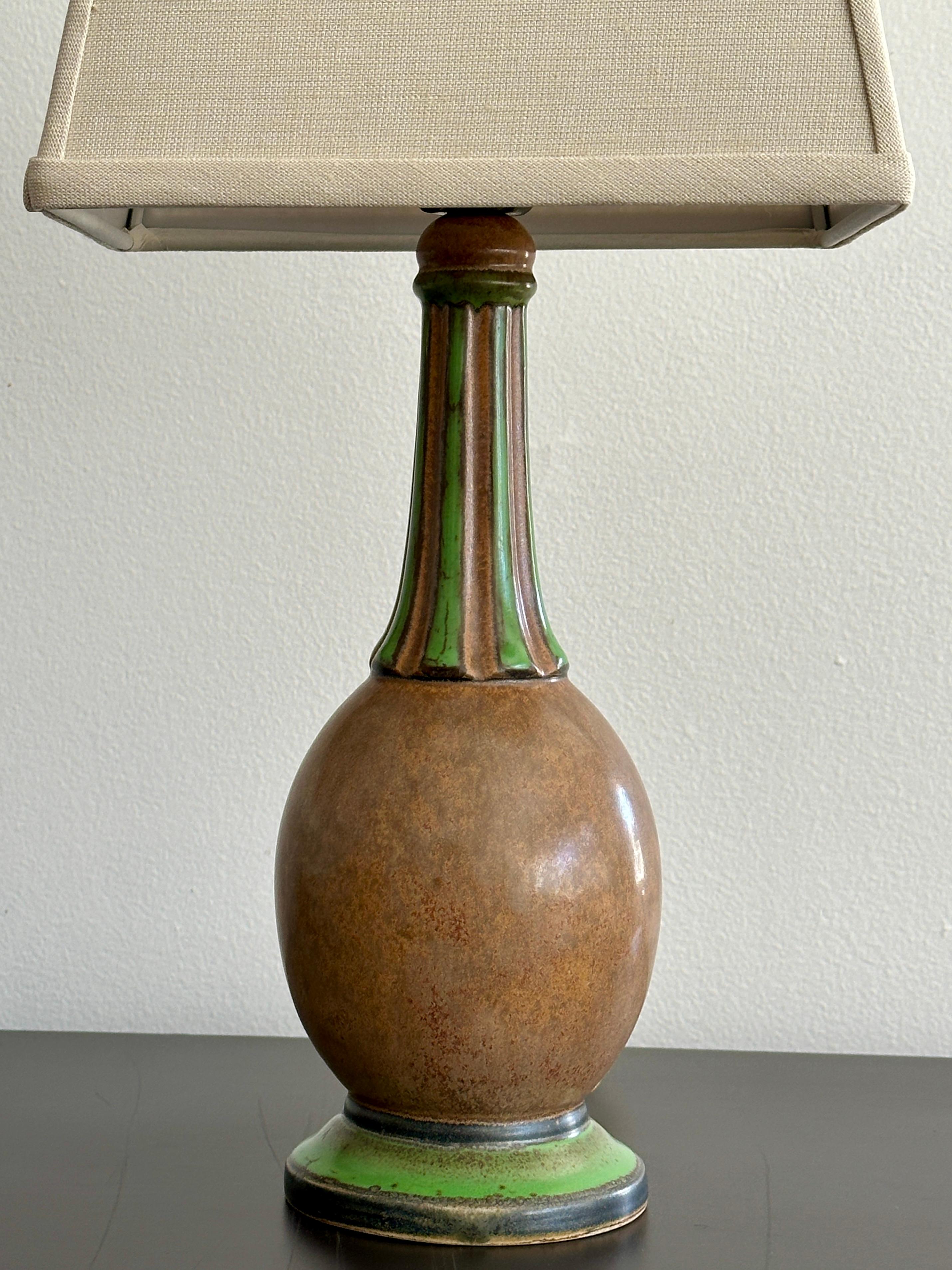 Hand-Crafted Vintage French Art Deco Lamp Made By Louis Lourioux For Sale