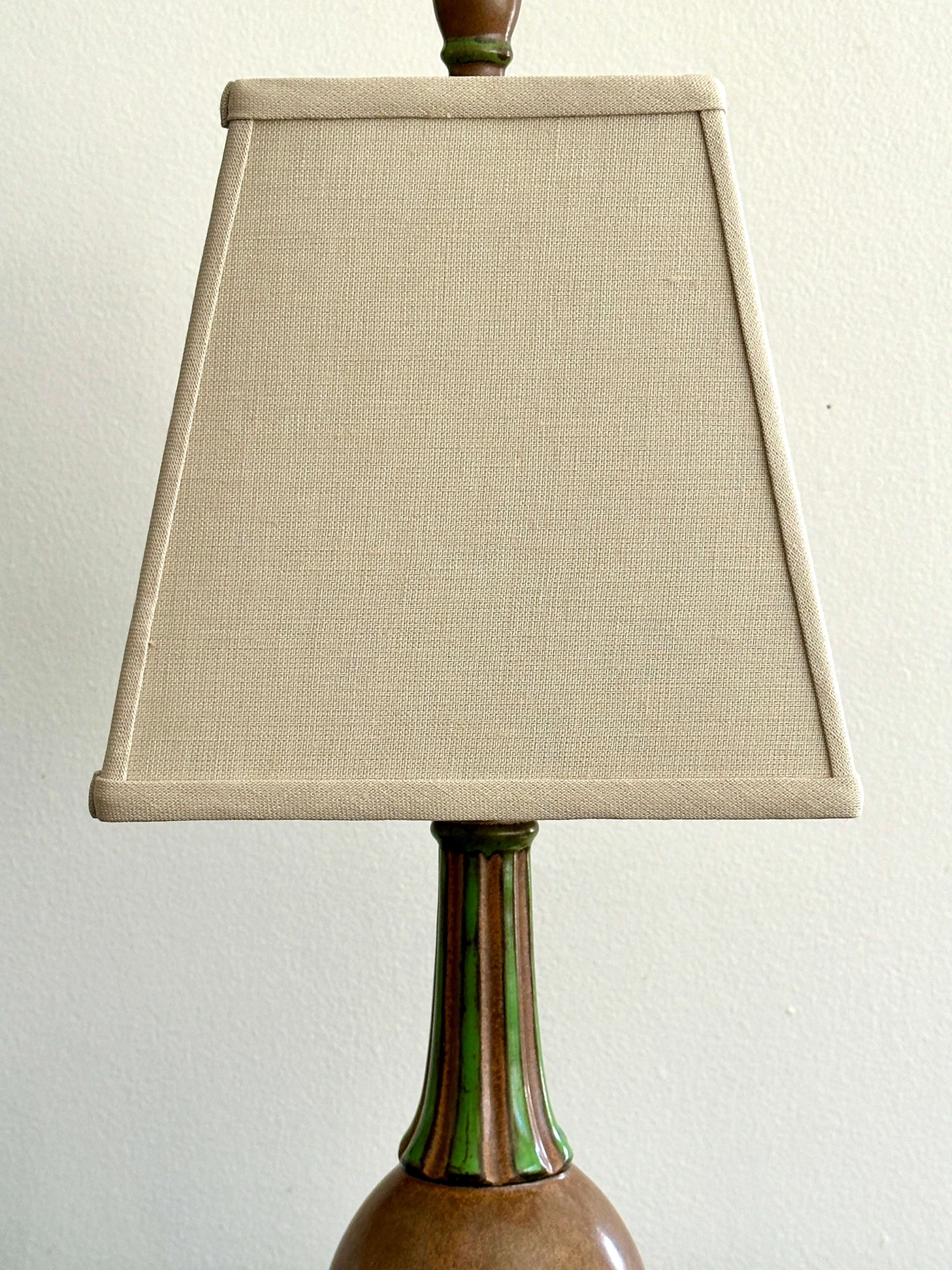 Pottery Vintage French Art Deco Lamp Made By Louis Lourioux For Sale