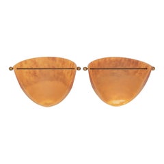 Vintage French Art Deco Le Verre Francais Glass Wall Sconce Covers