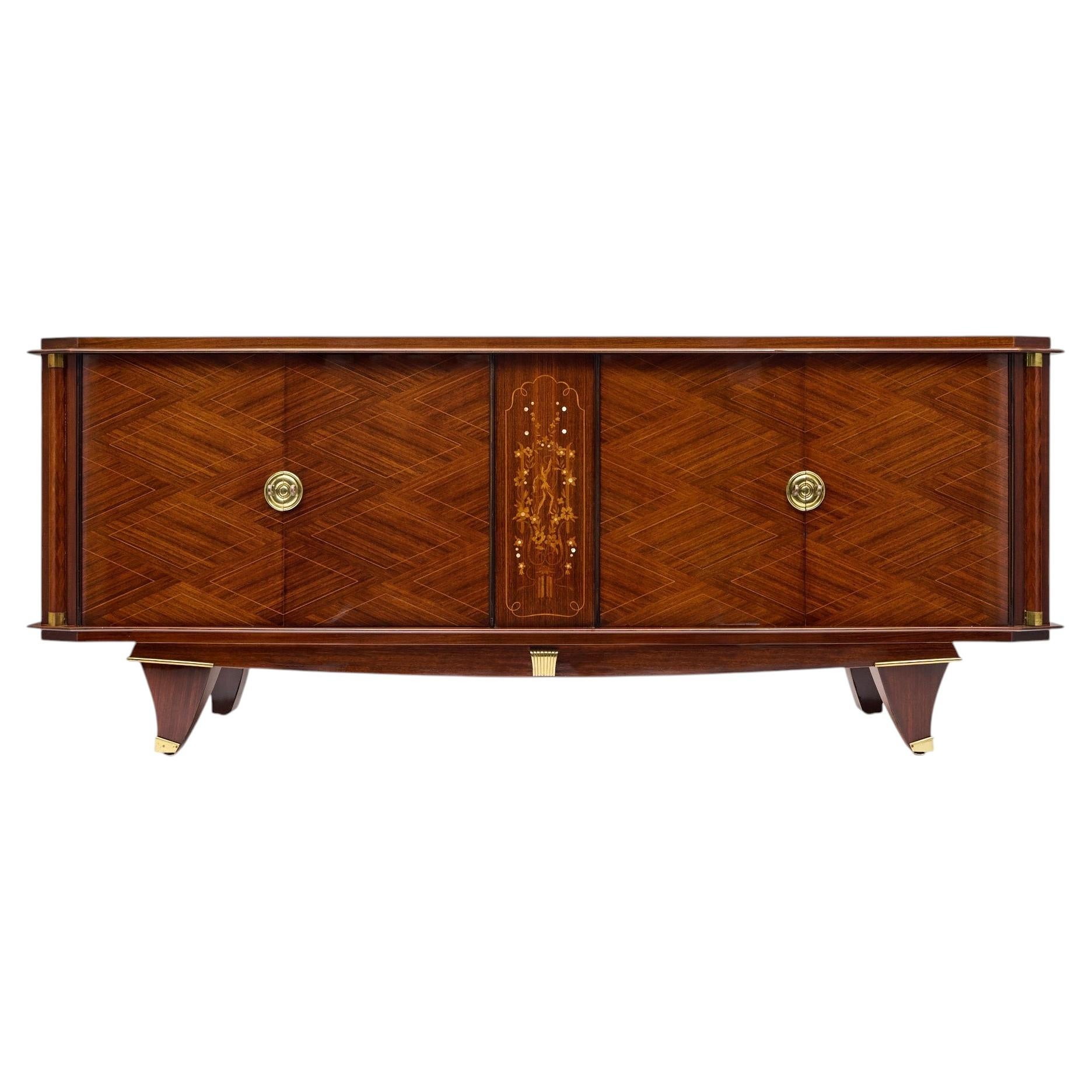 Credenza vintage francese in stile Art Déco, in palissandro, intorno al 1940