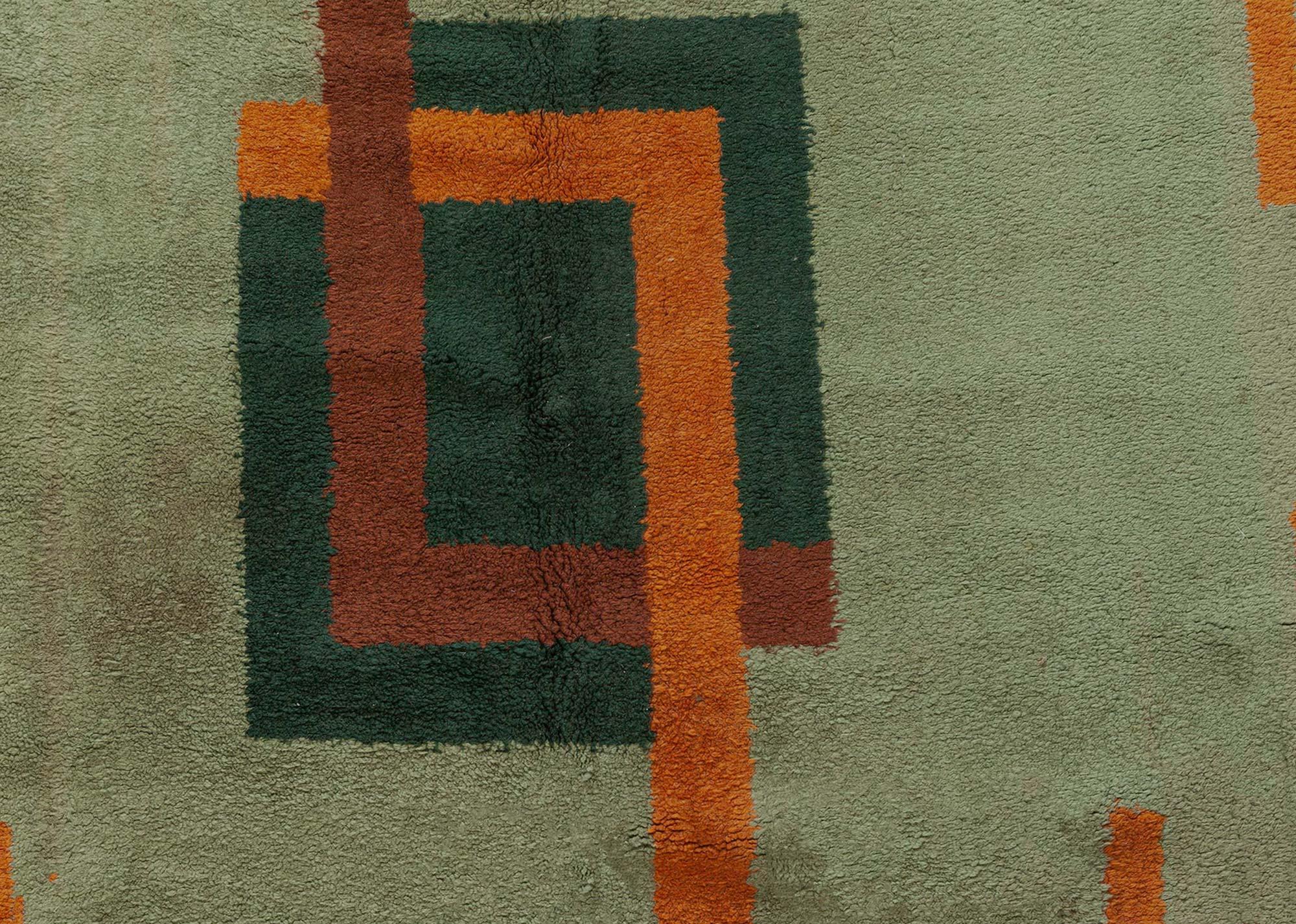 20th Century Vintage French Art Deco Rug For Sale