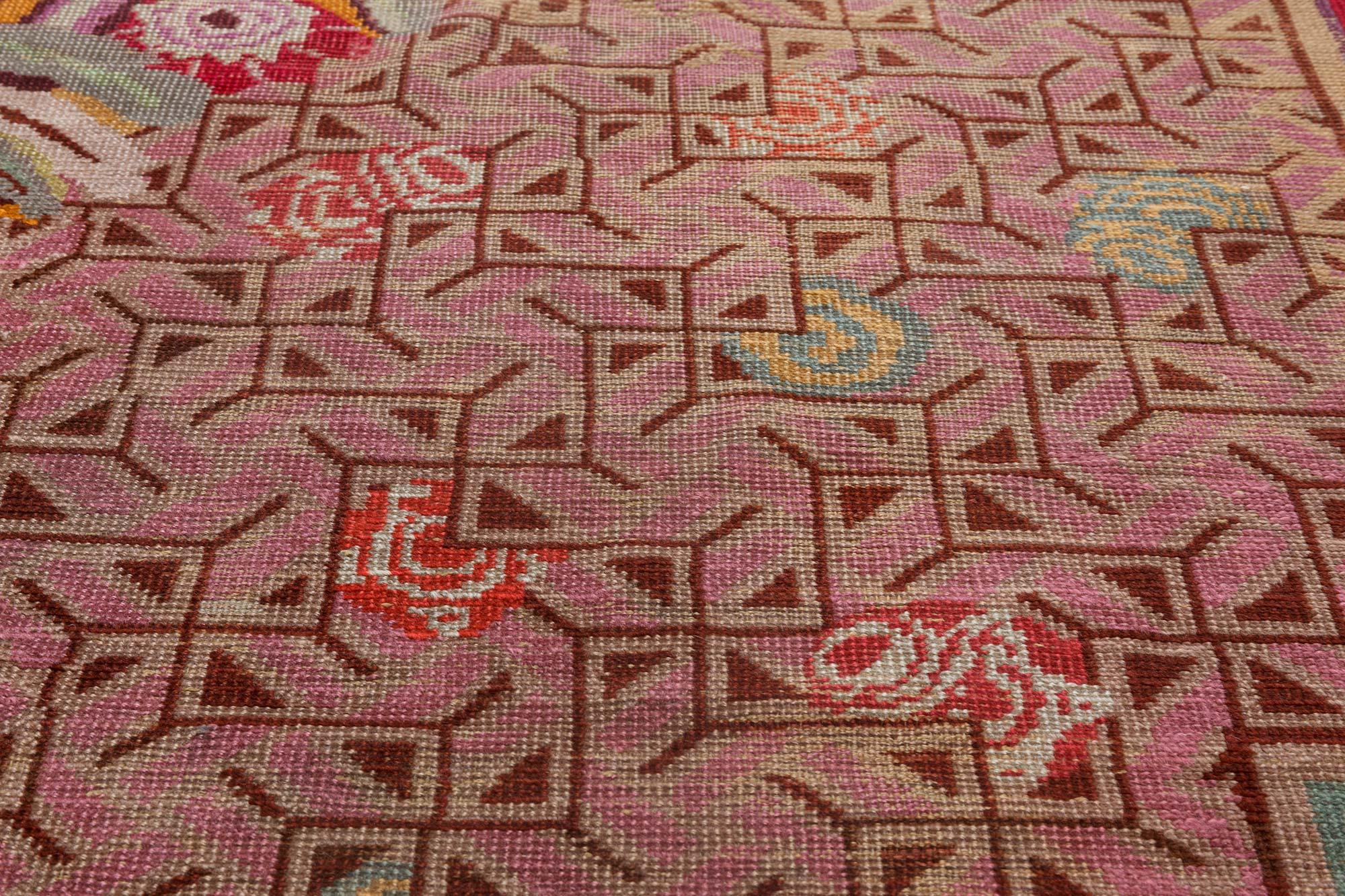 Tappeto vintage in stile Art Déco francese disegnato da Jules Coudyser da Doris Leslie Blau in vendita 1
