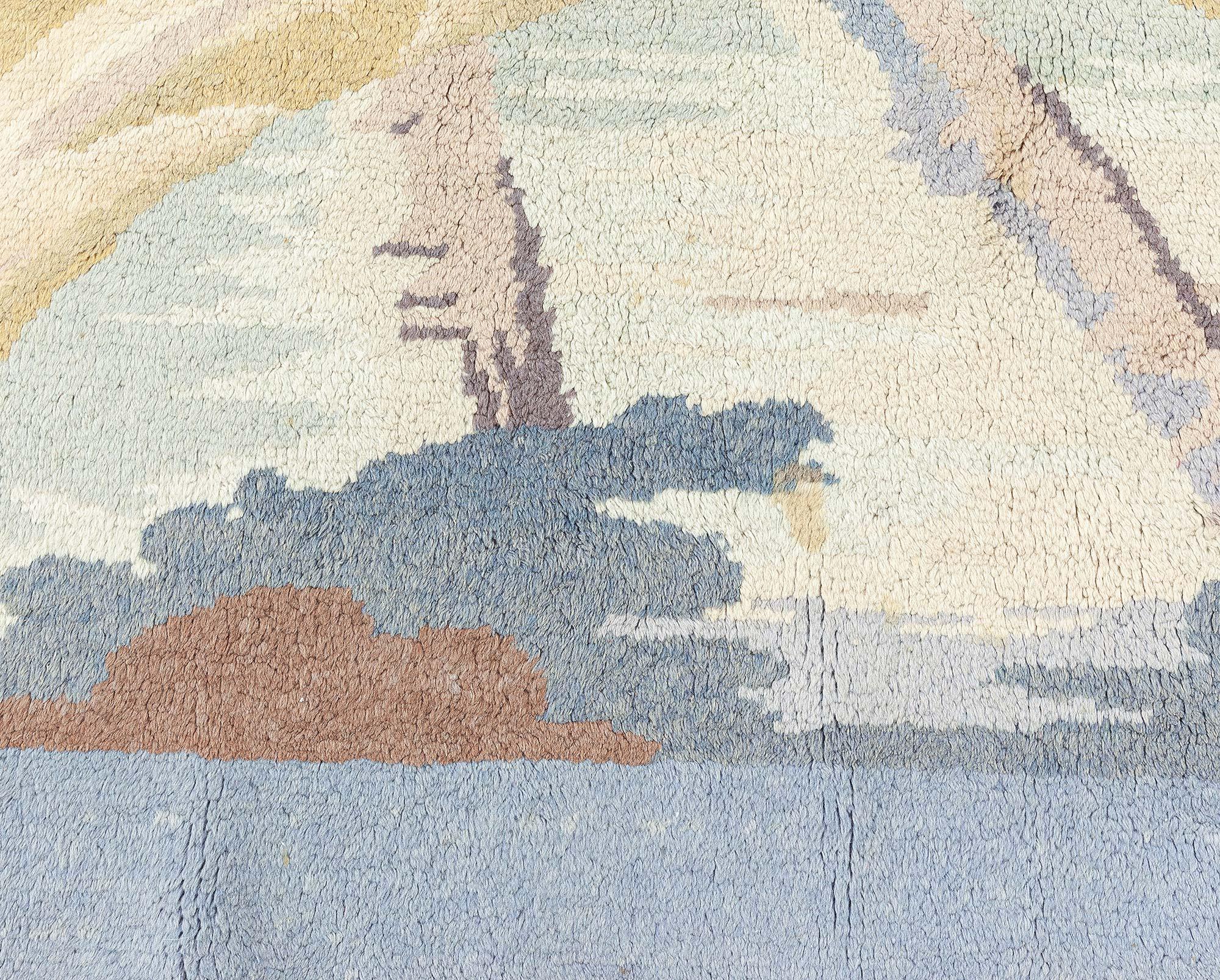 Annodato a mano Tappeto vintage Art of Vintage Doris Leslie Blau in vendita