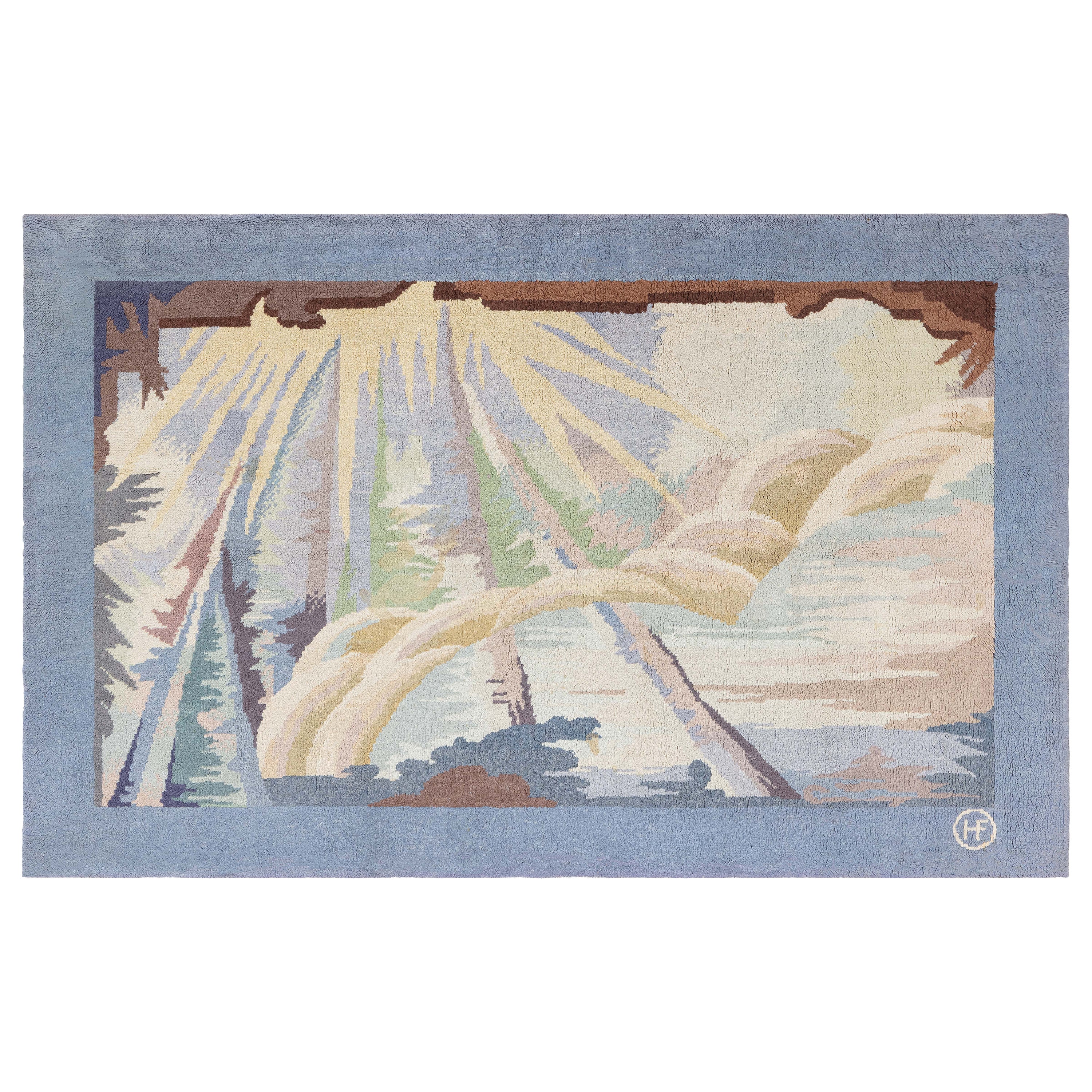Tappeto vintage Art of Vintage Doris Leslie Blau in vendita