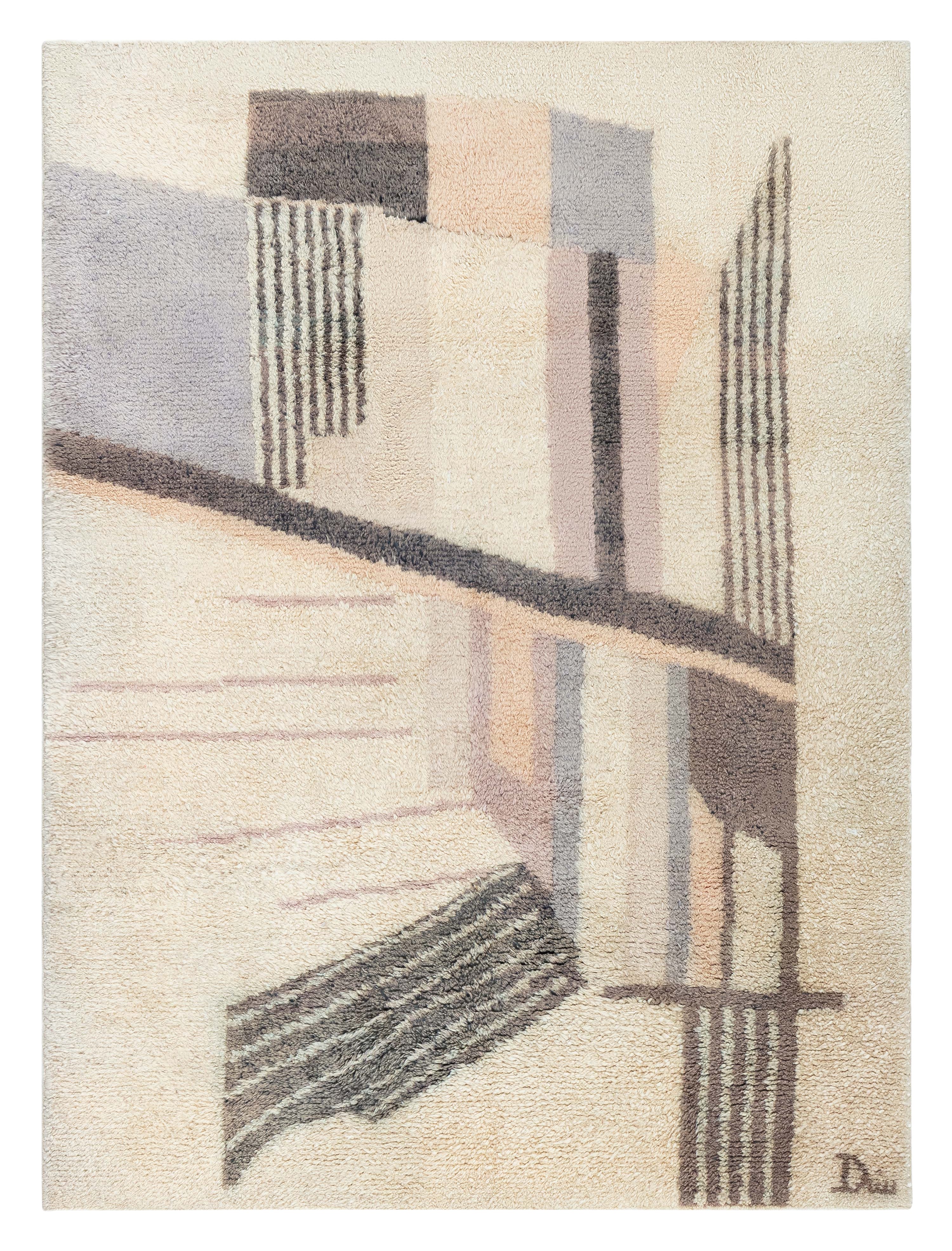 Alfombra Art Déco francesa vintage Doris Leslie Blau en venta