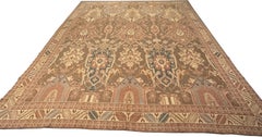 Vintage French Art Deco Rug Flat Woven Art Nouveau Rug 11x13 346cm x 401cm
