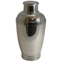 Vintage French Art Deco Silver Plated Cocktail Shaker, circa 1930