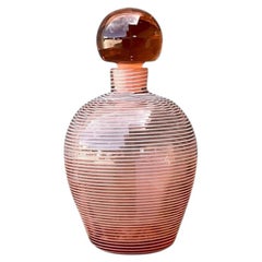Vintage French Art Deco Style Spiral Glass Decanter