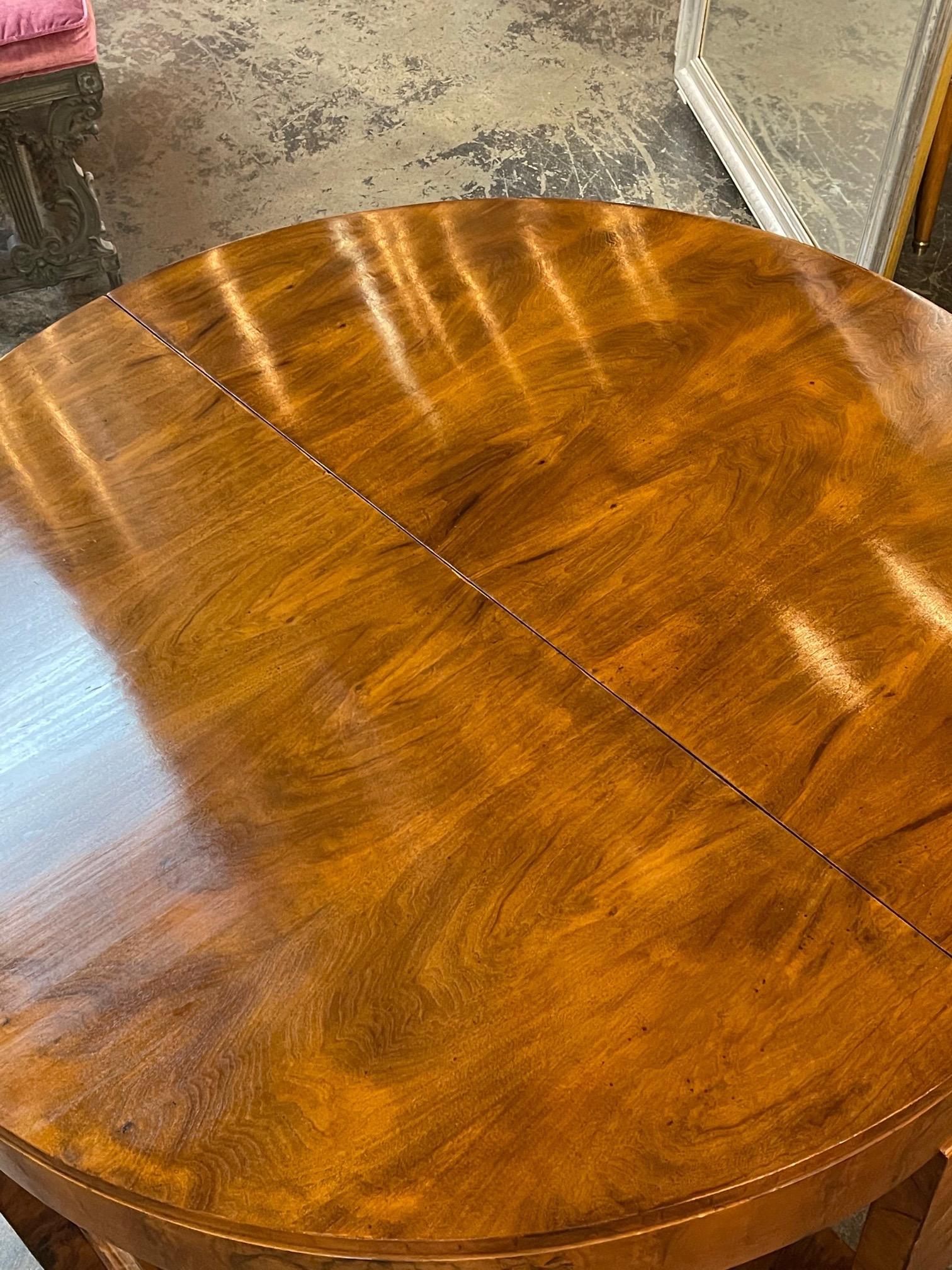 Vintage French Art Deco Style Walnut Center Table In Good Condition In Dallas, TX