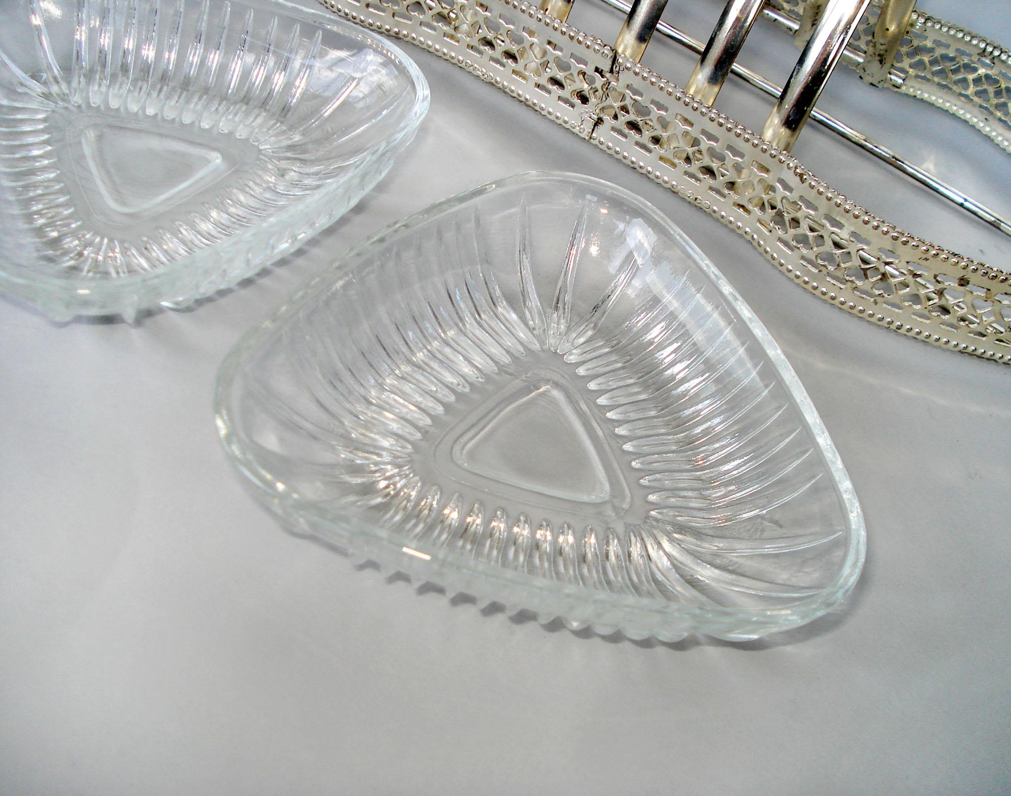 Vintage French Art Deco Toast Rack with Jam and Butter Dishes In Good Condition In Bochum, NRW