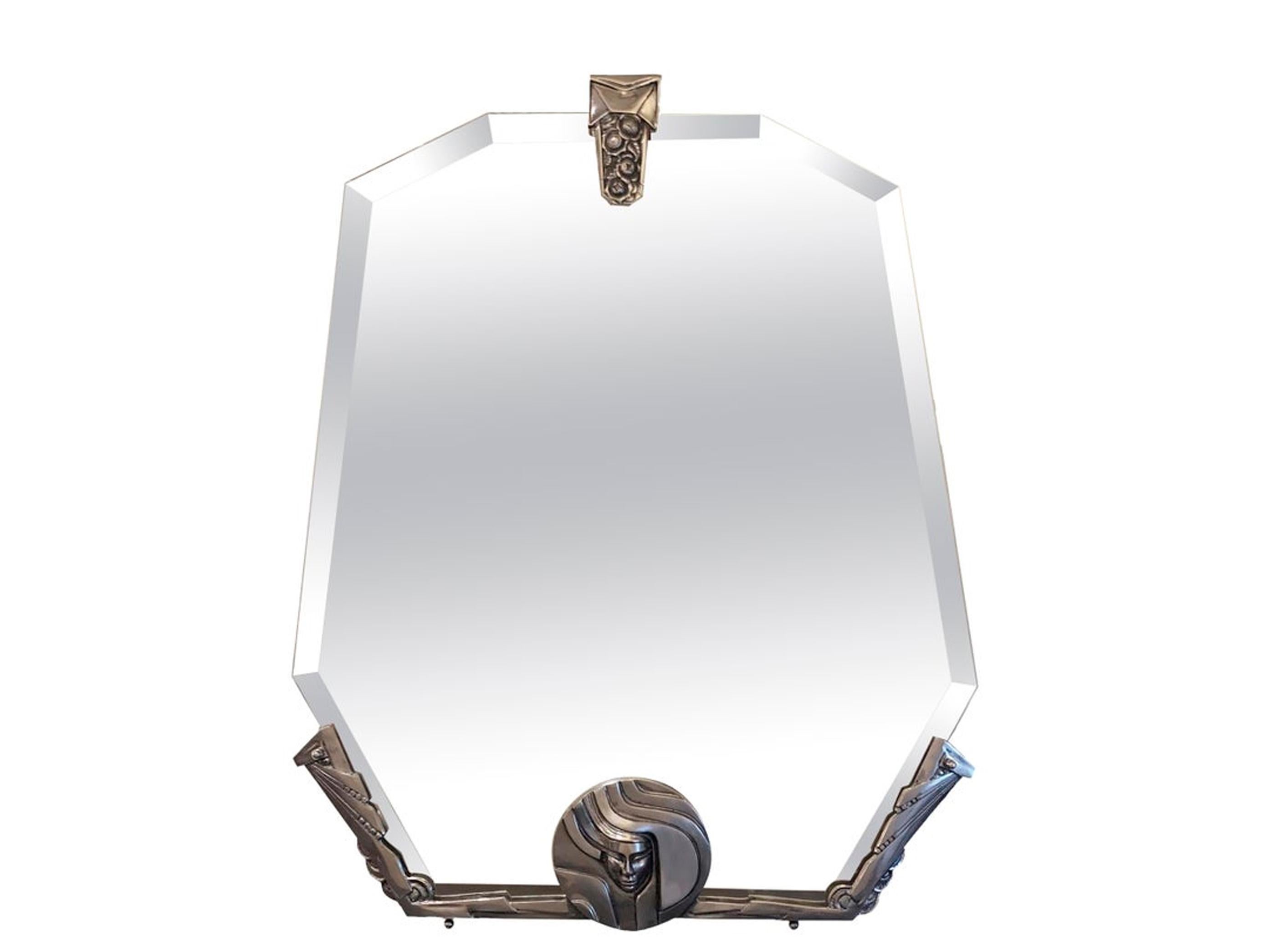 Vintage French Art-Deco wall mirror