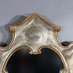 Vintage French Art Nouveau Gilt Wood Mirror Unsigned 20thC