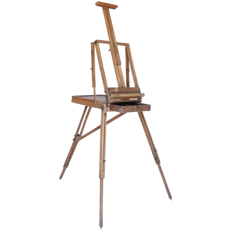 Vintage French Artist Easel at 1stDibs