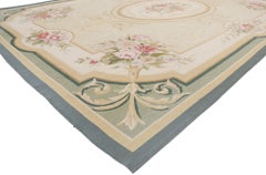 Vintage French Aubusson Rug with Regal Romantic Rococo Style