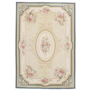 Vintage European Garden Rug with Renaissance Style, Square Area Rug For ...