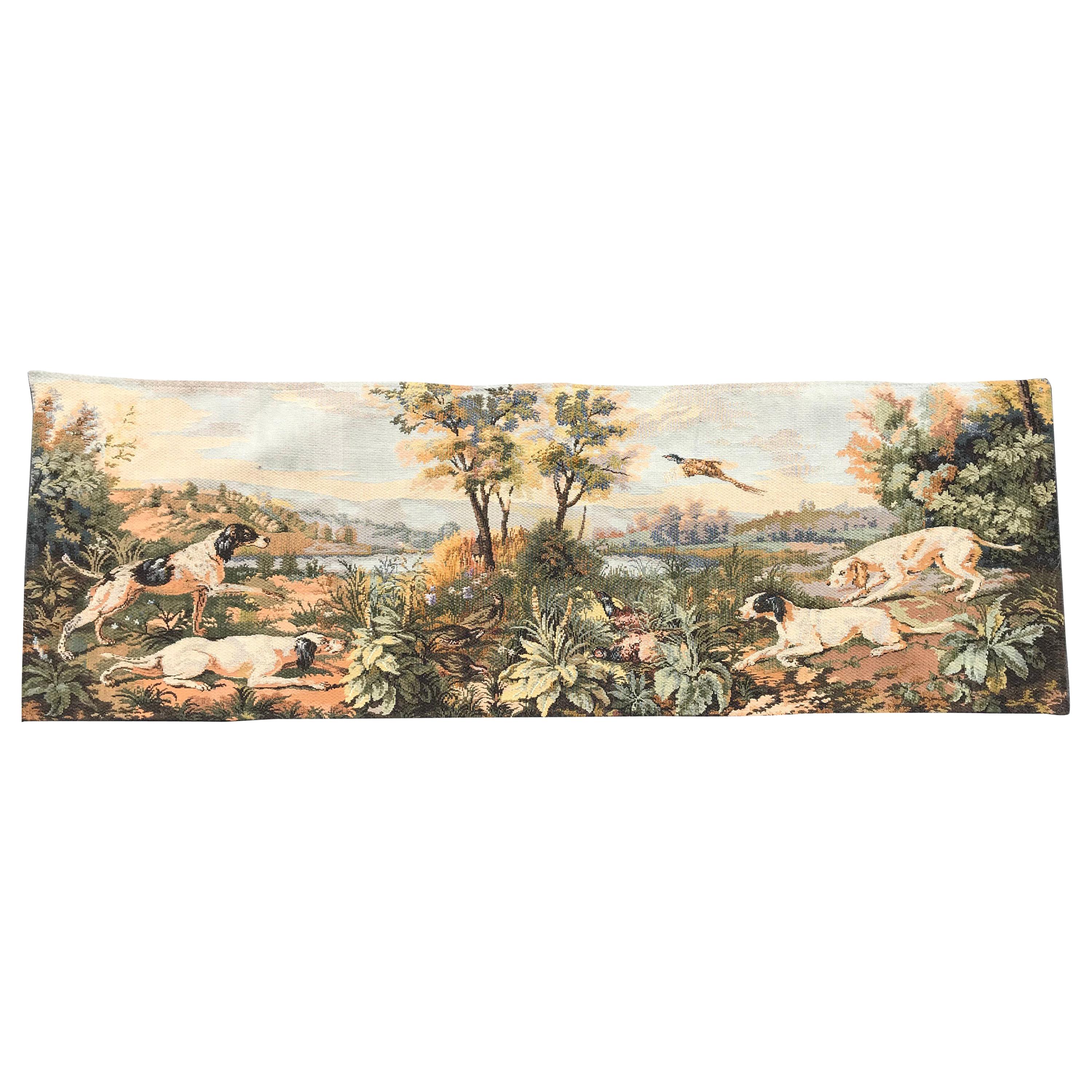 Vintage French Aubusson Style Jaquar Tapestry