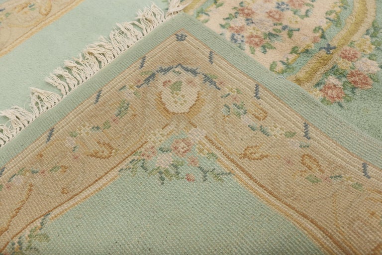 Vintage French Aubusson Style Rug with French Rococo Georgian Style at ...