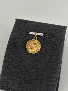 Vintage French Augis 18k Gold Large Love Token