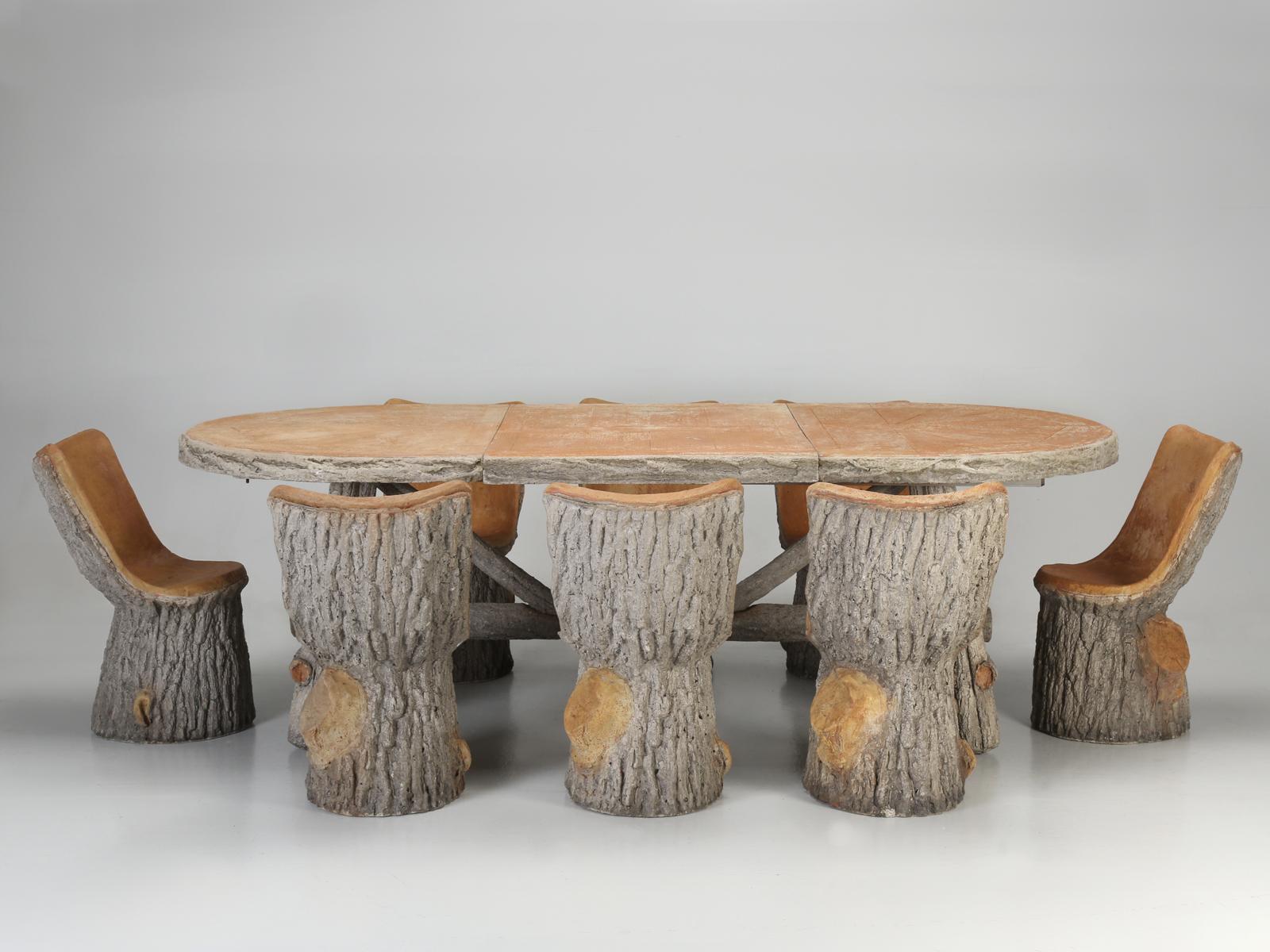 Vintage French Authentic Faux Bois Chairs Offered Individually or in Sets 12