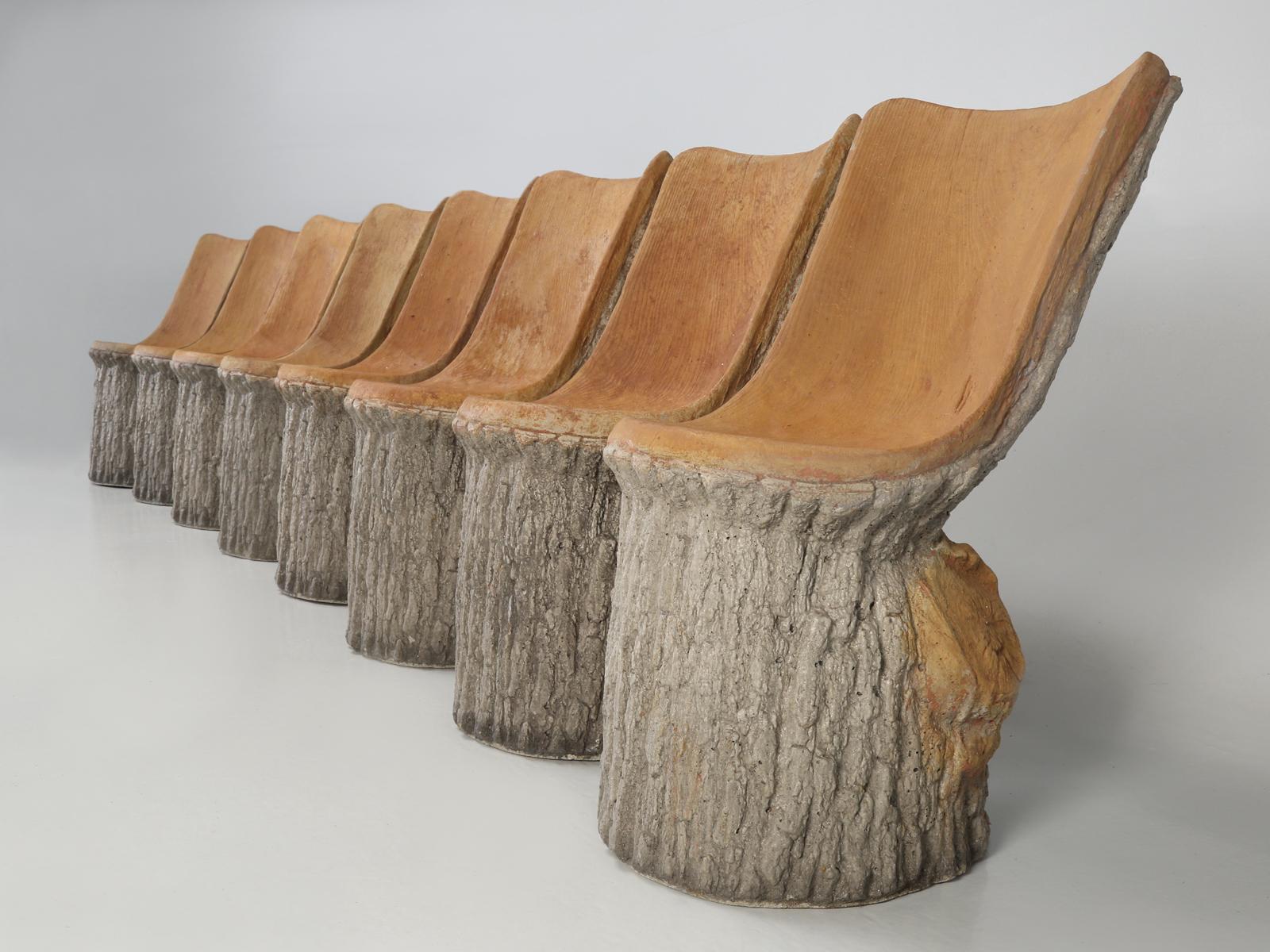 Country Vintage French Authentic Faux Bois Chairs Offered Individually or in Sets