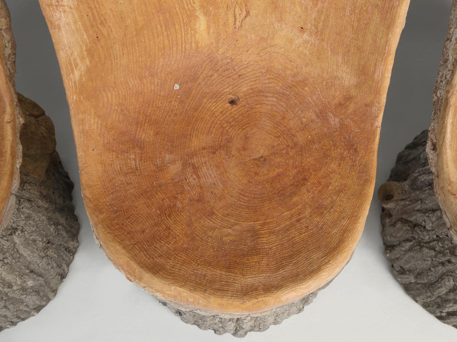 Vintage French Authentic Faux Bois Chairs Offered Individually or in Sets 2