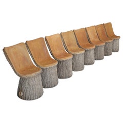Vintage French Authentic Faux Bois Chairs Offered Individually or in Sets