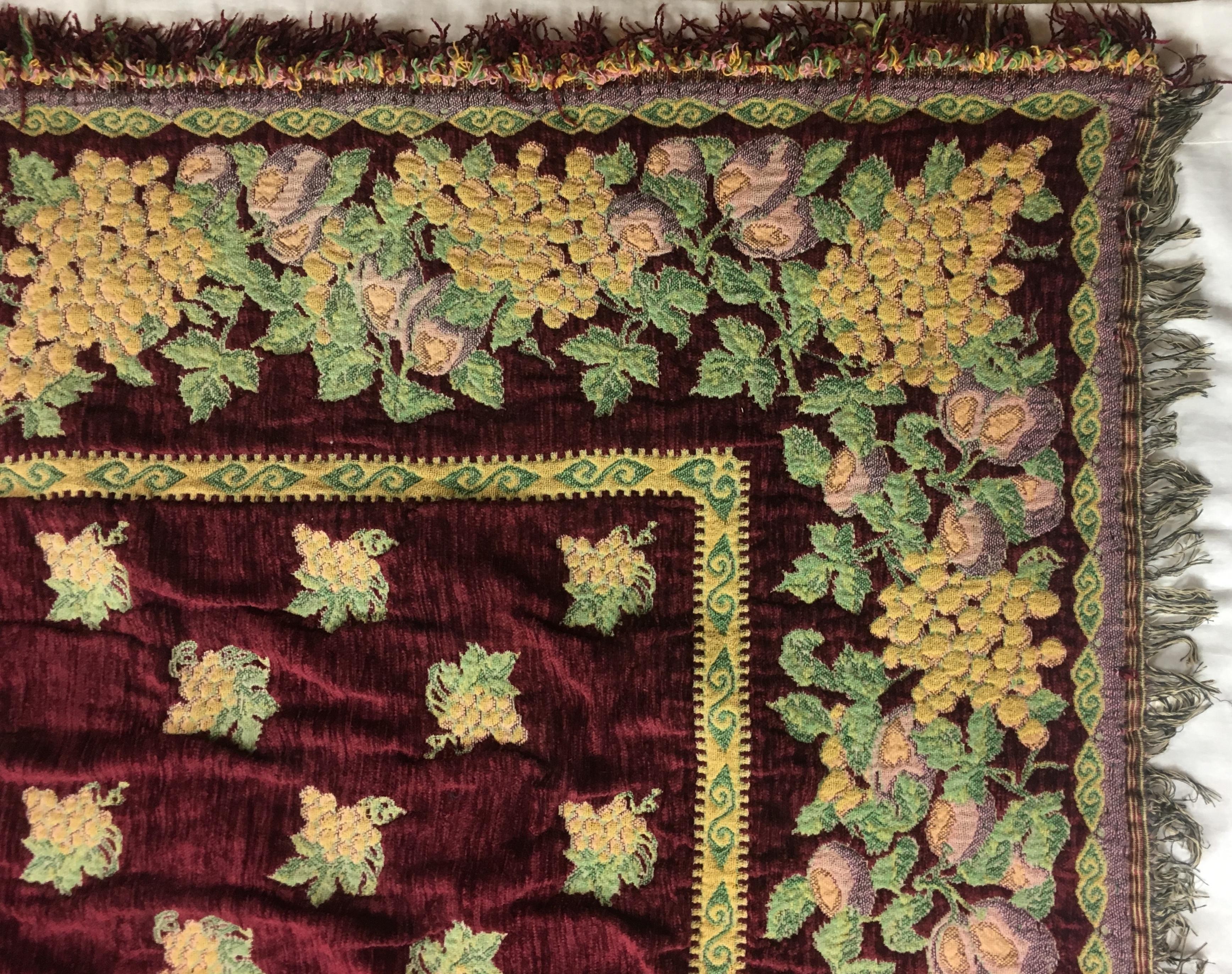 Vintage French Autumn Themed Tablecloth 1