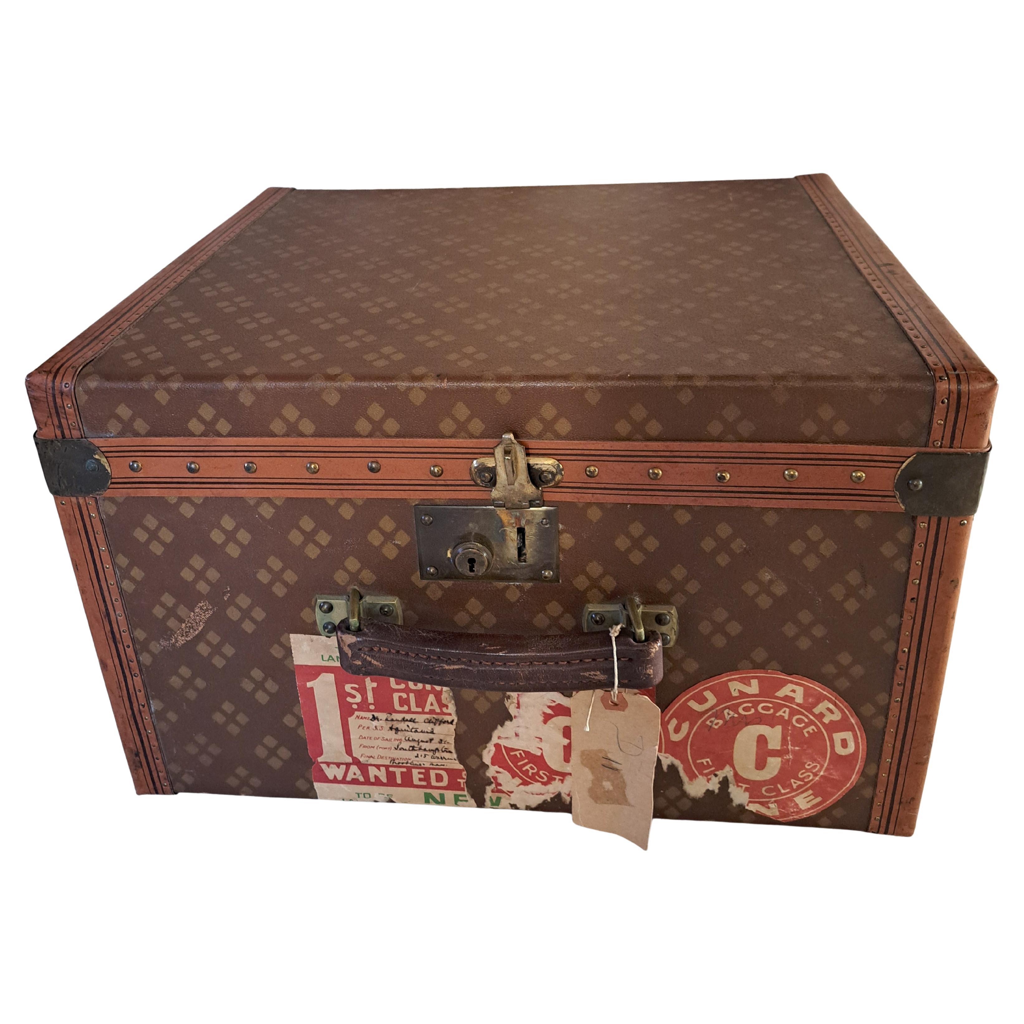 Vintage Französisch Aux Etats Unis Reisekoffer
