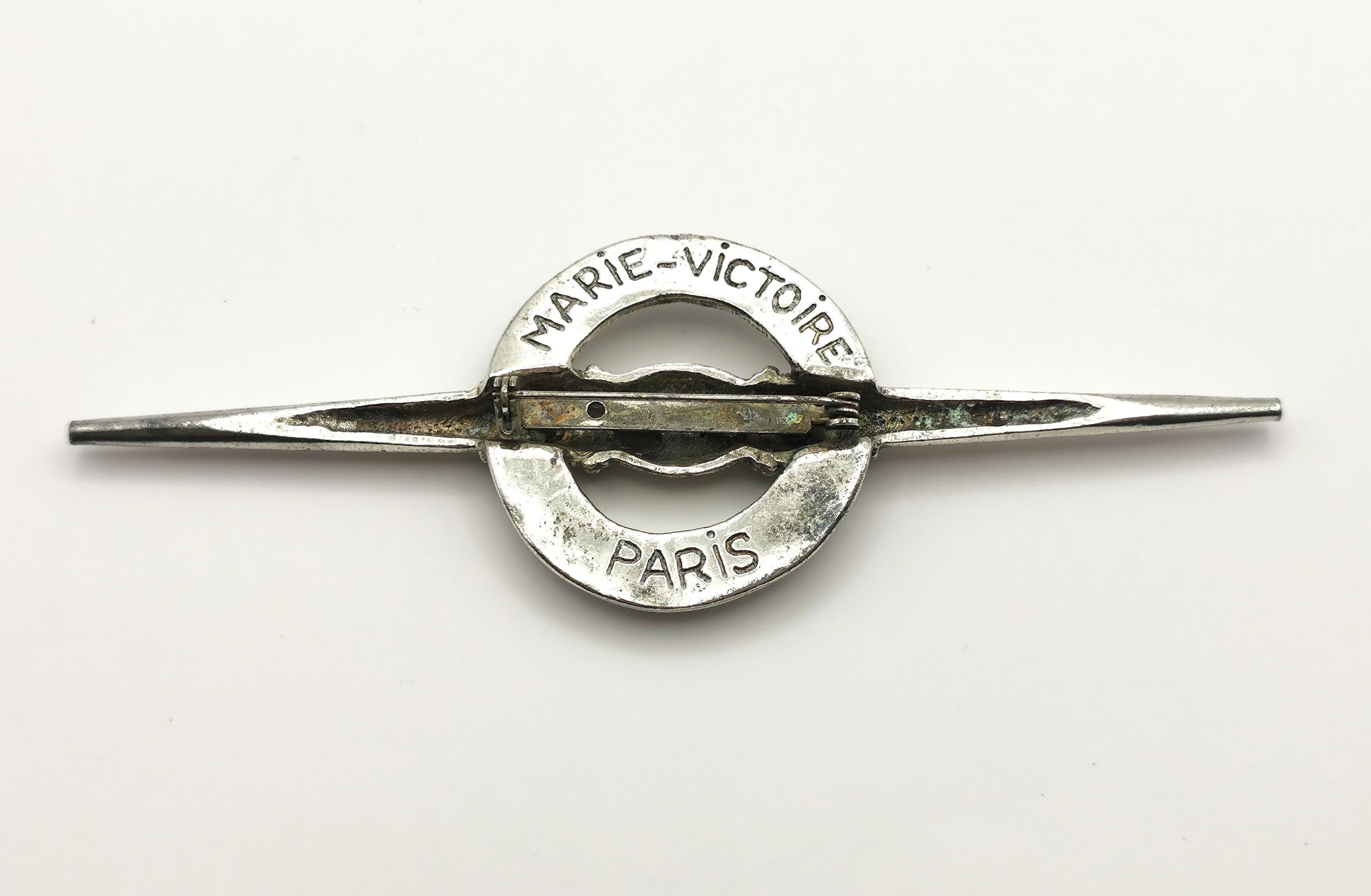 Vintage French Avant Garde designer brooch, Marie Victoire For Sale 2