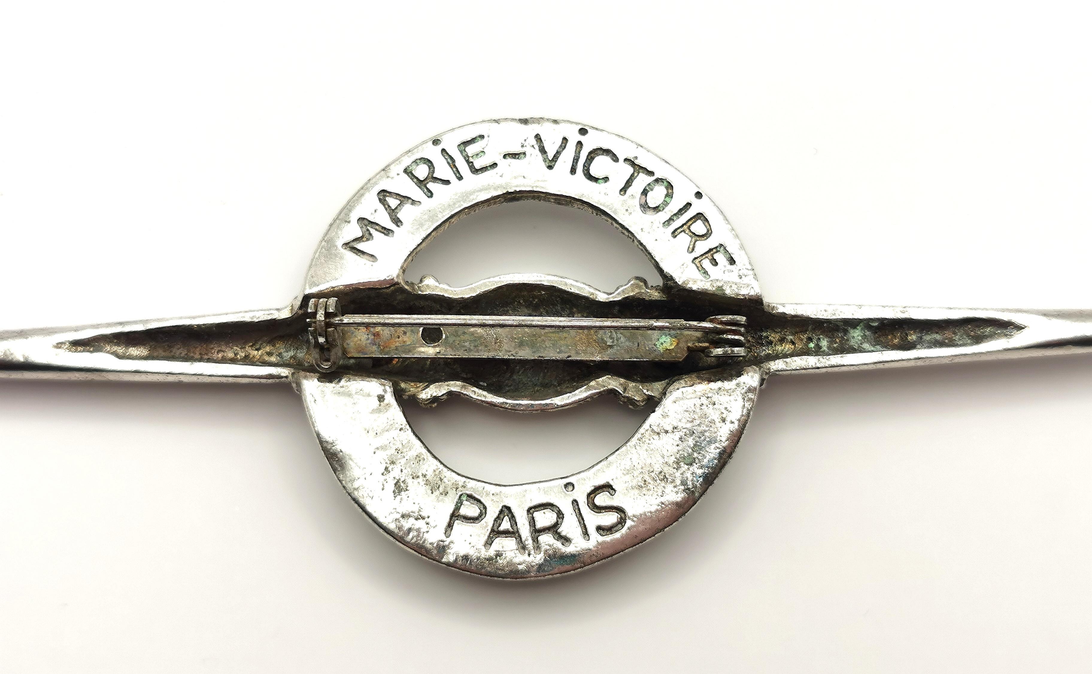 Vintage French Avant Garde designer brooch, Marie Victoire For Sale 4