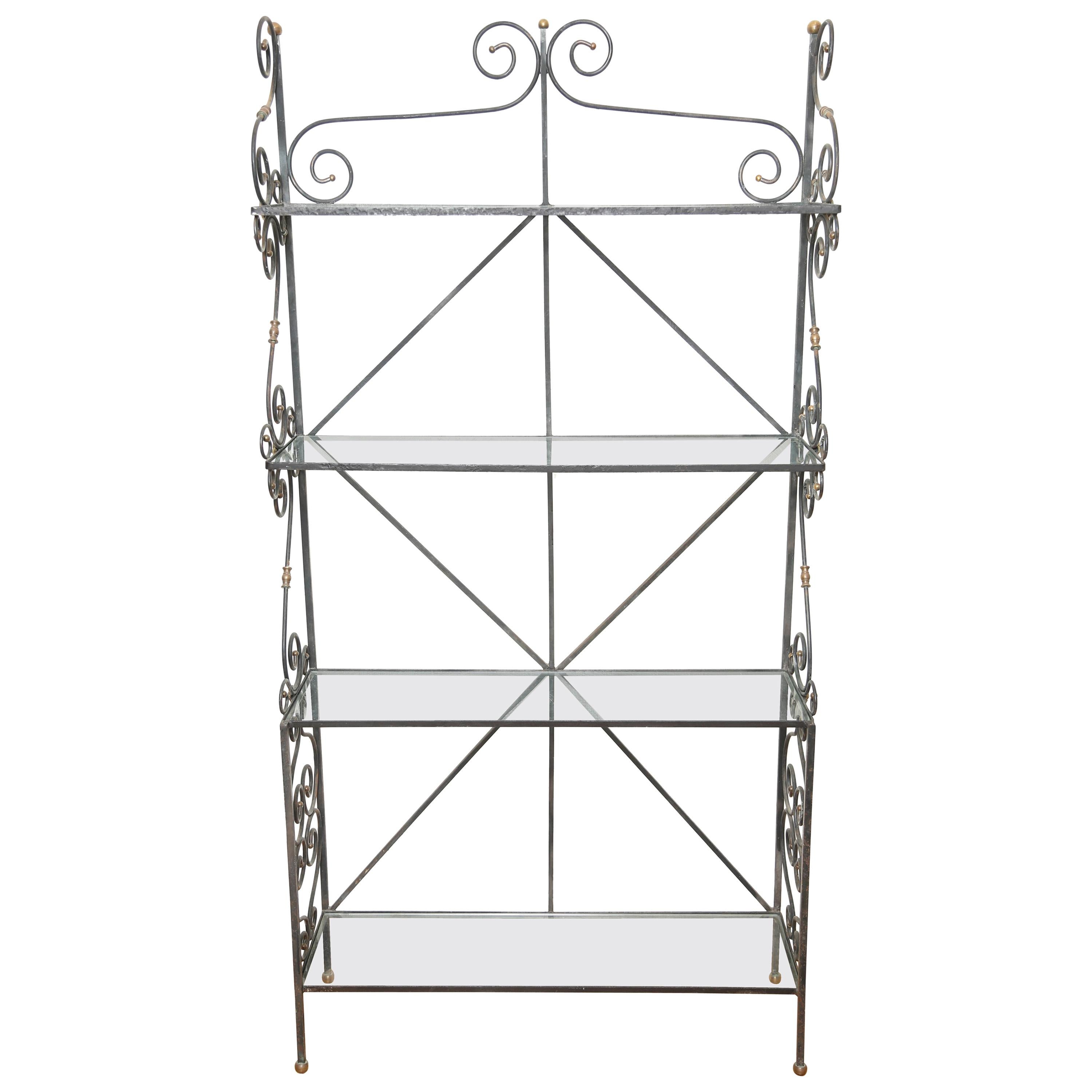 Vintage French Baker
s Rack