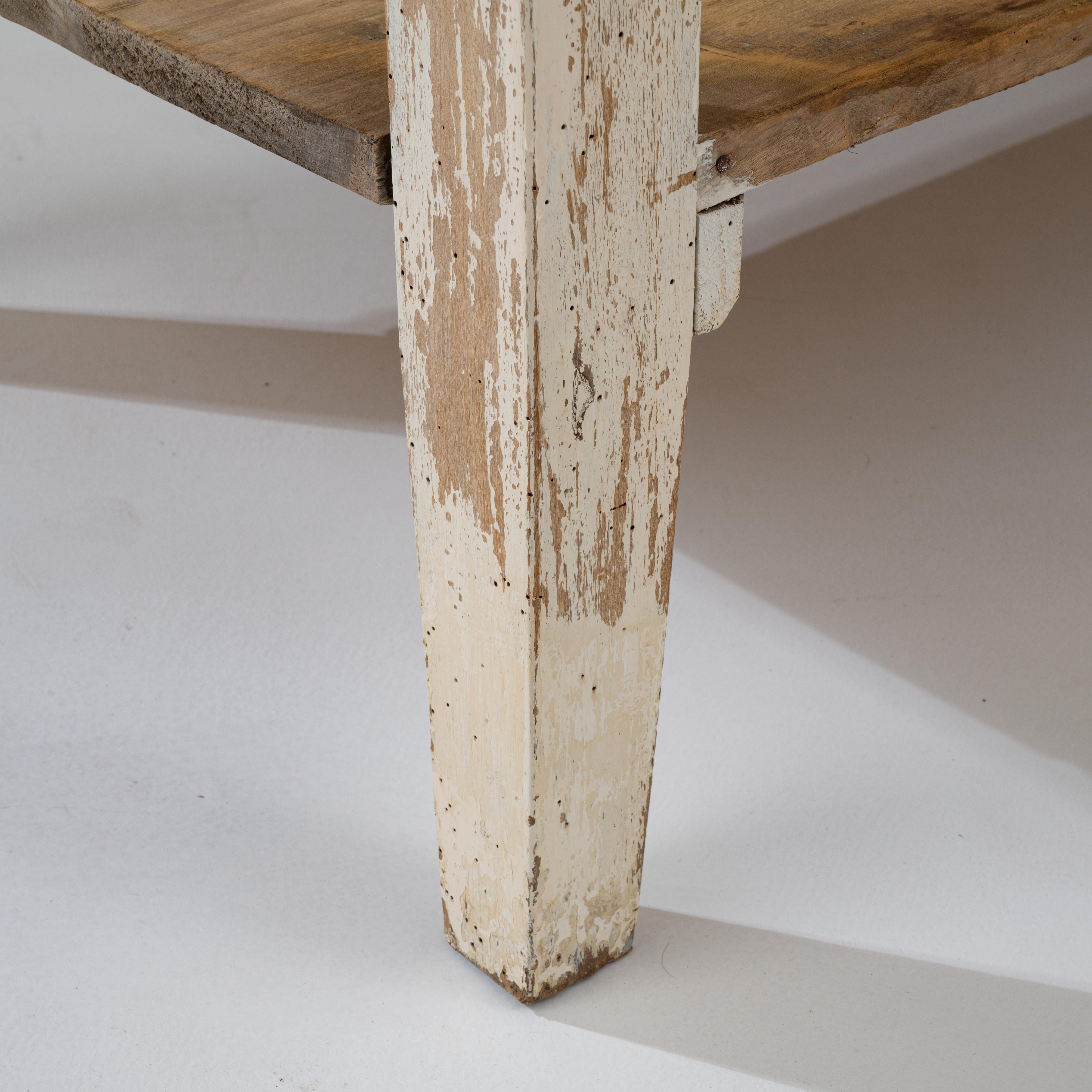 Vintage French Baker’s Table In Good Condition In High Point, NC