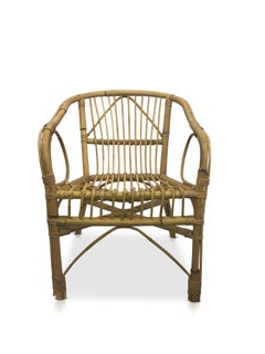 Vintage French Bamboo Armchairs, Set of Four, circa 1960s