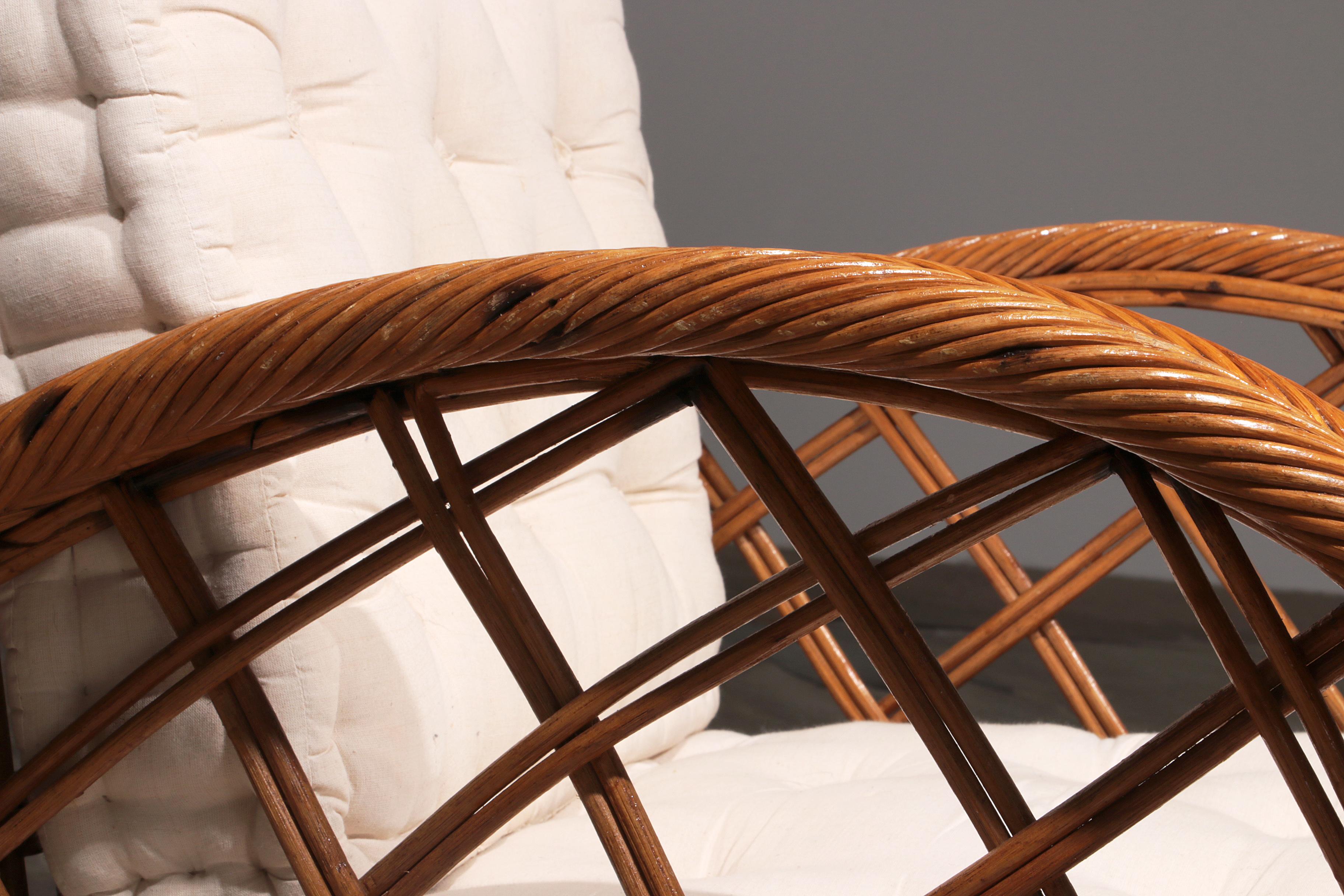 Vintage French Bamboo Lounge set, Paul Frankl style, 1960 11
