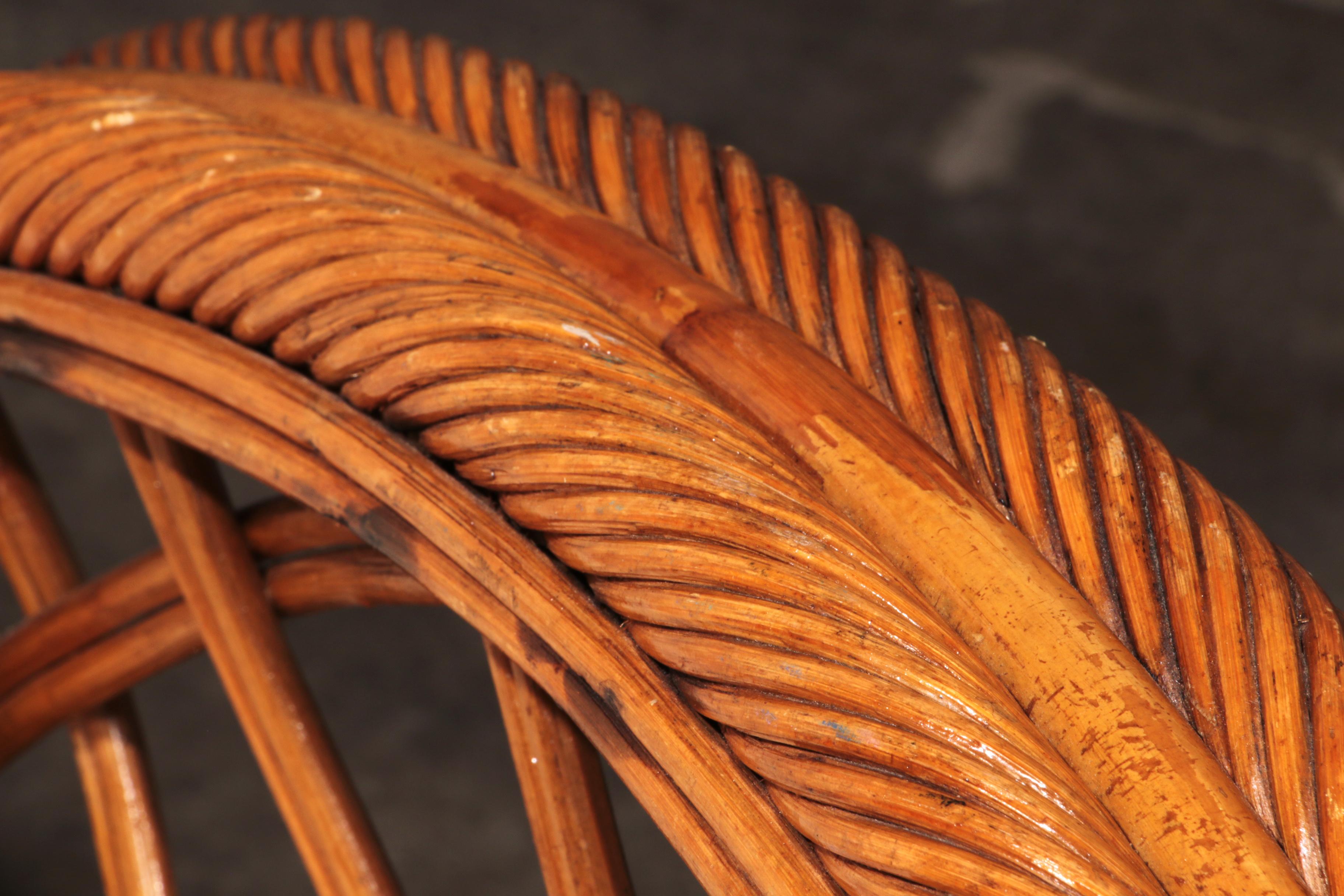 Vintage French Bamboo Lounge set, Paul Frankl style, 1960 12