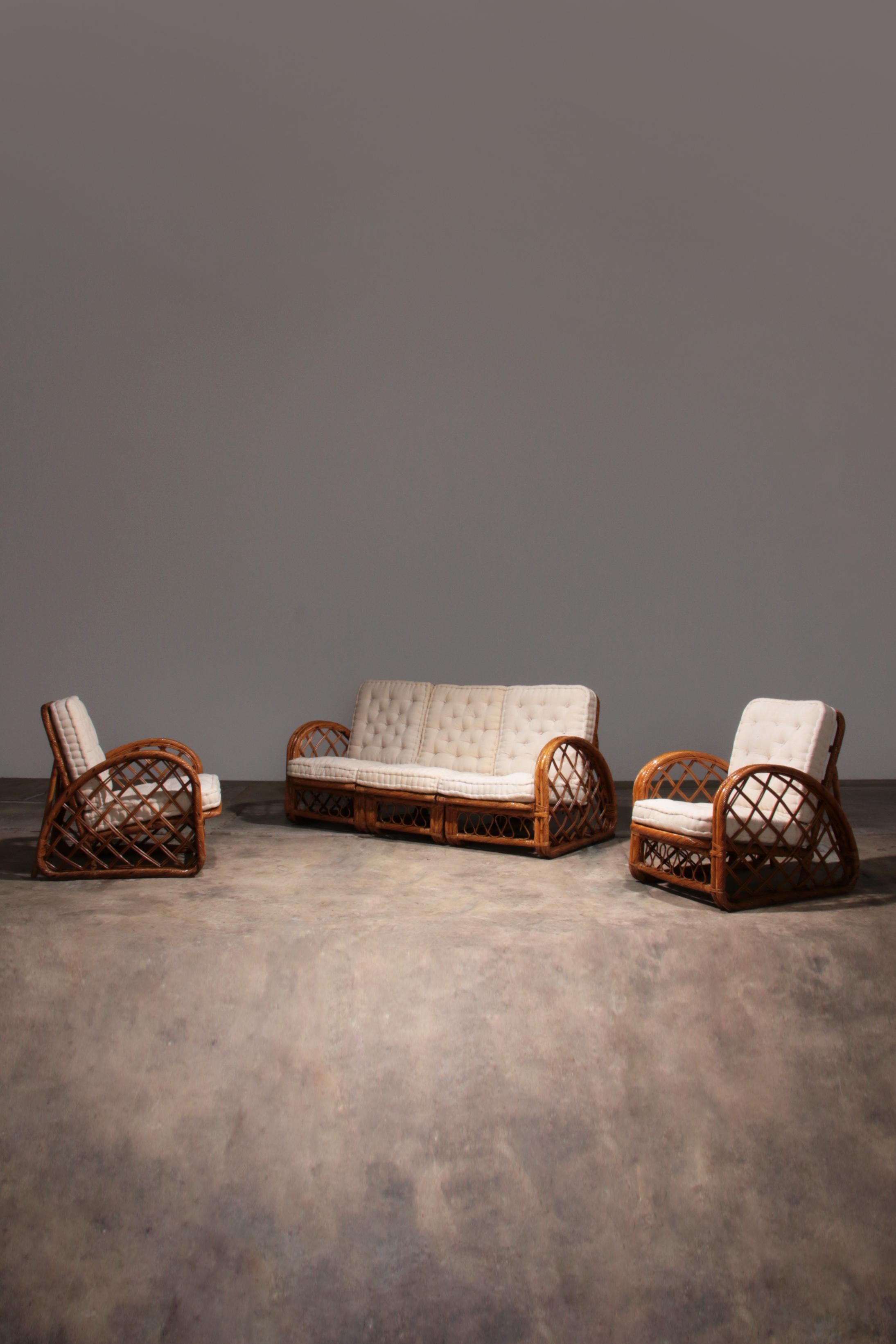 Vintage French Bamboo Lounge set, Paul Frankl style, 1960

Vintage French Bamboo Lounge set, Paul Frankl style, 1960
Vintage Franse Bamboe Loungeset, Paul Frankl-stijl, 1960
Vintage French Bamboo Lounge set,Paul Frankl style,1960
Vintage Franse