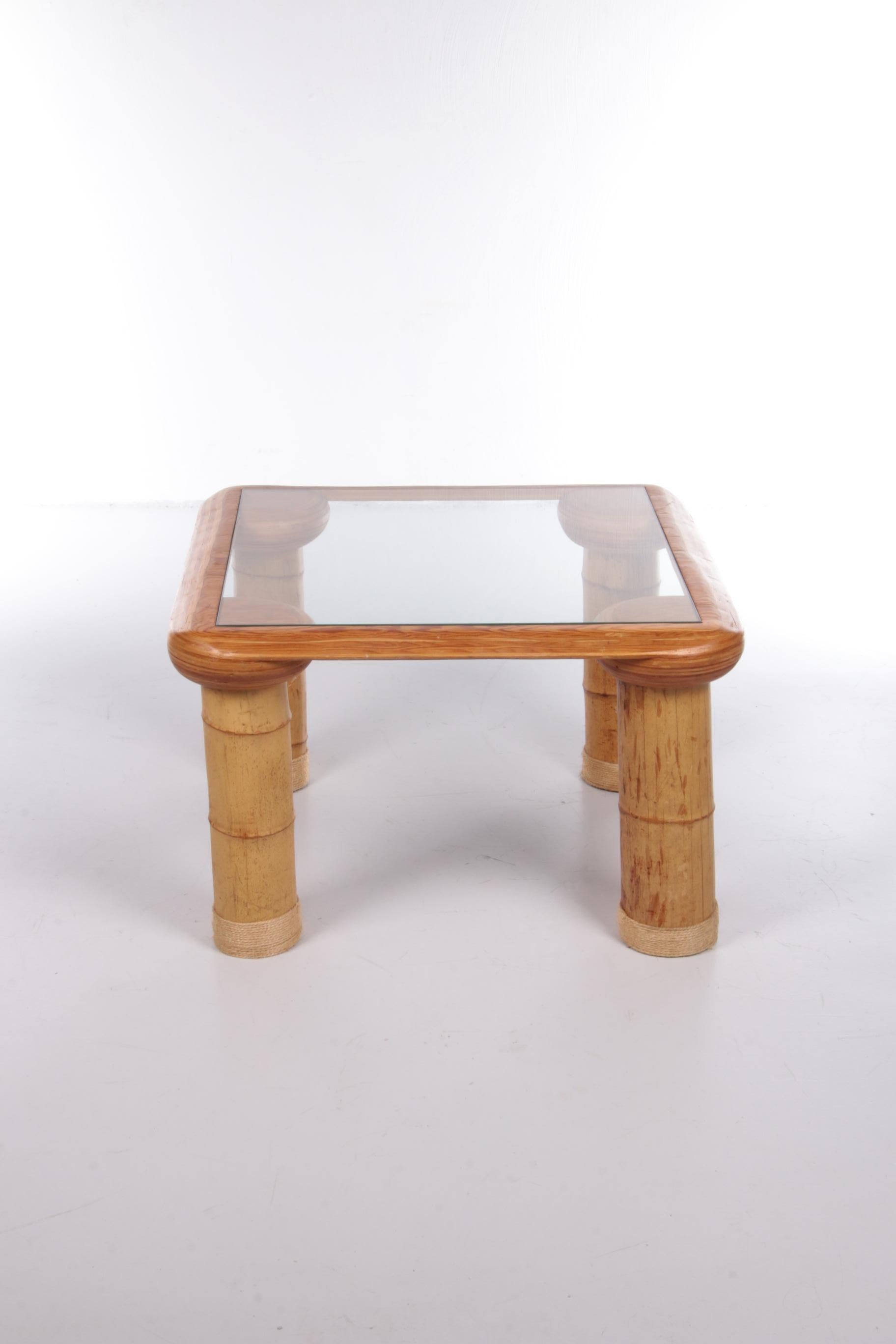 Vintage French Bamboo with glass coffee table 1970s

Vintage bamboo coffee table to bring the bohemian style into your home.

We bought this table in France and found it on a beautiful trip through beautiful France.

If you don't have much space,
