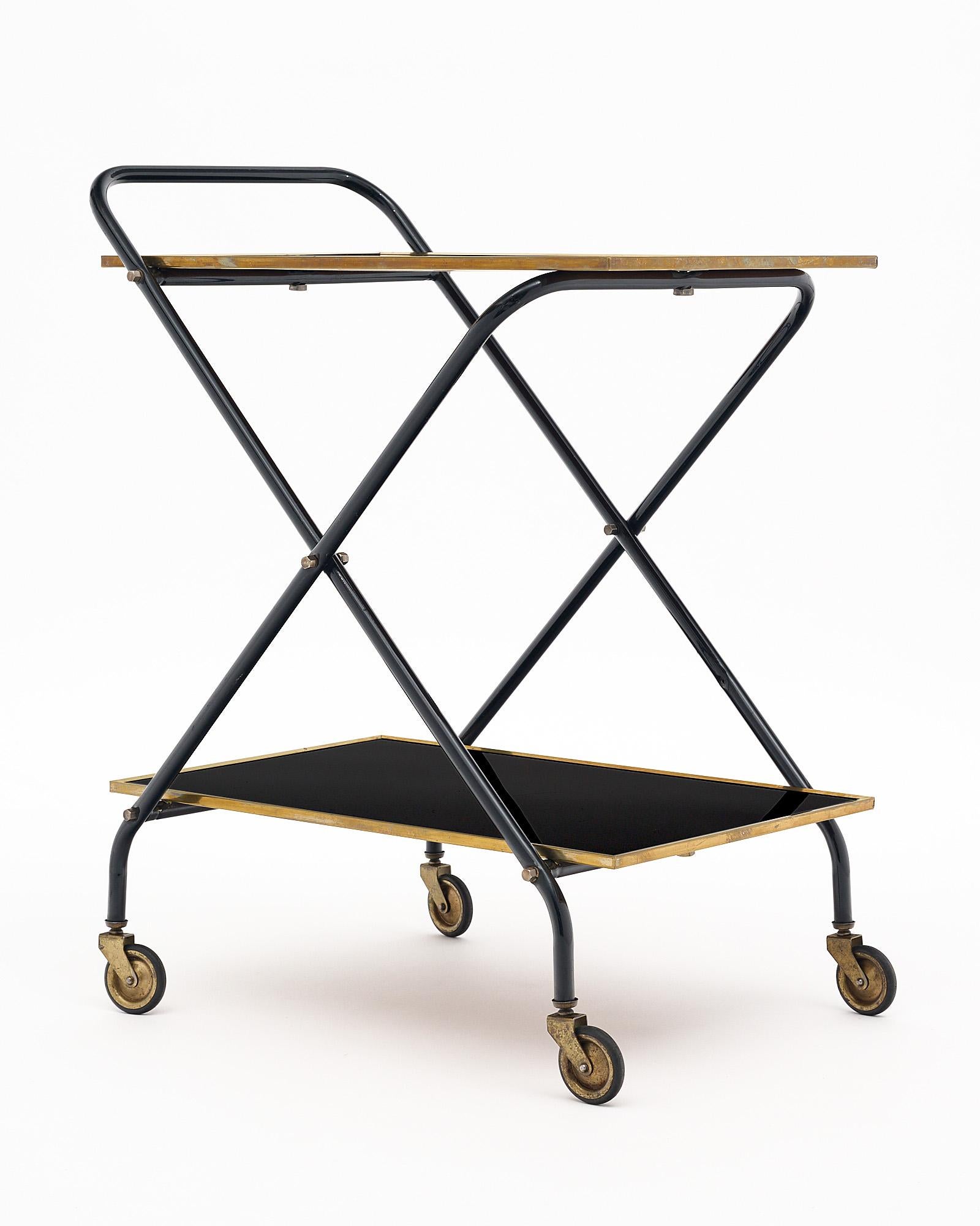 Mid-Century Modern Vintage French Bar Cart For Sale