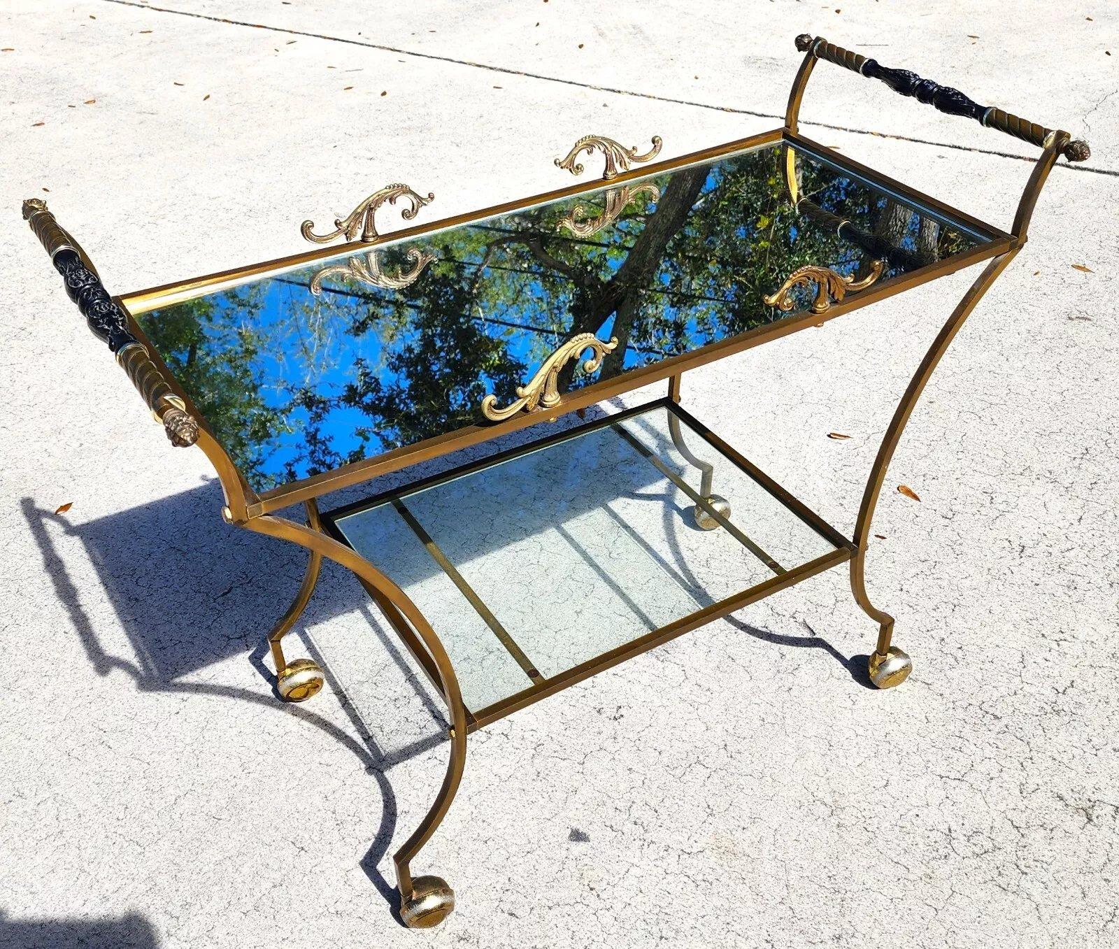 Chariot de service de bar français vintage en vente 6