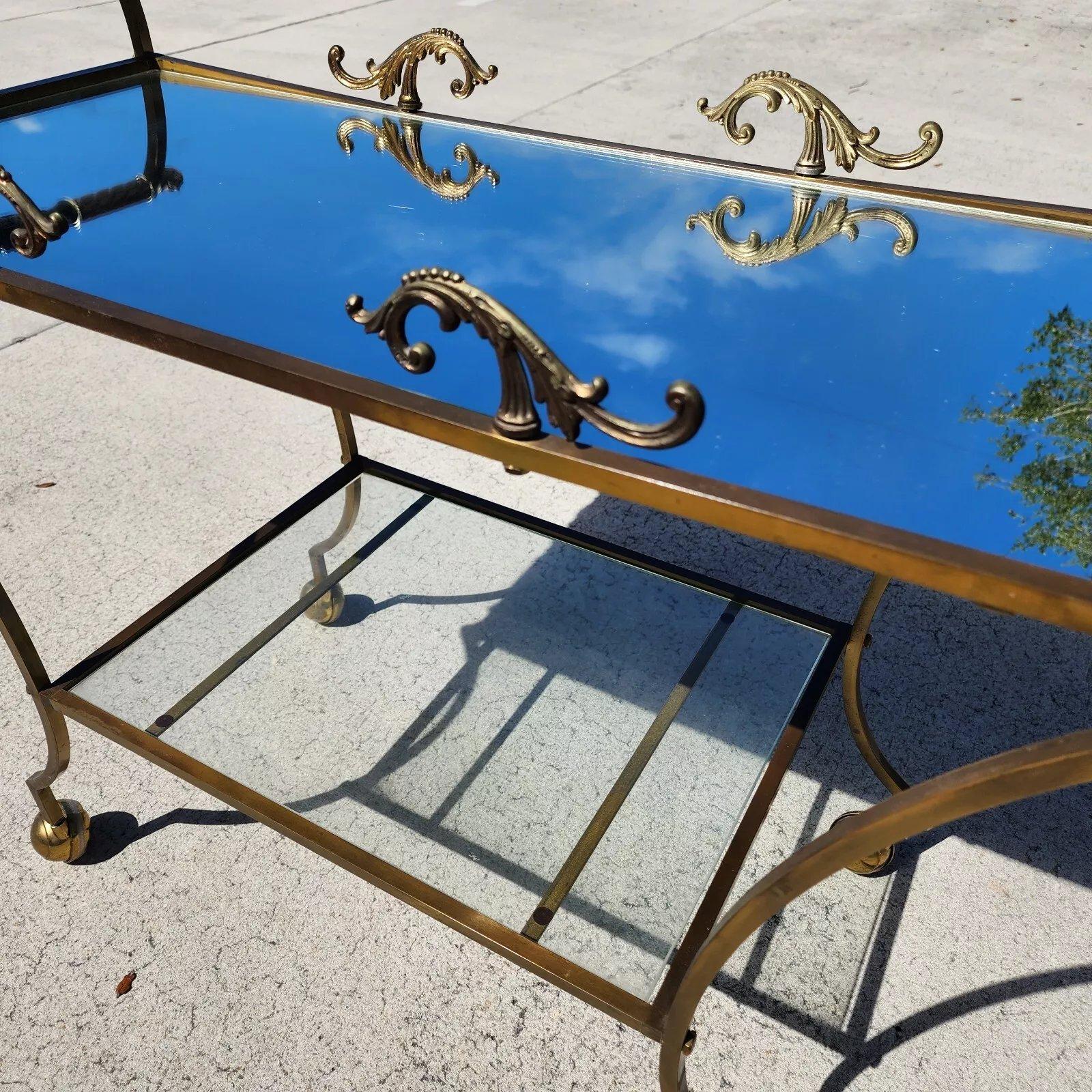 Chariot de service de bar français vintage en vente 1