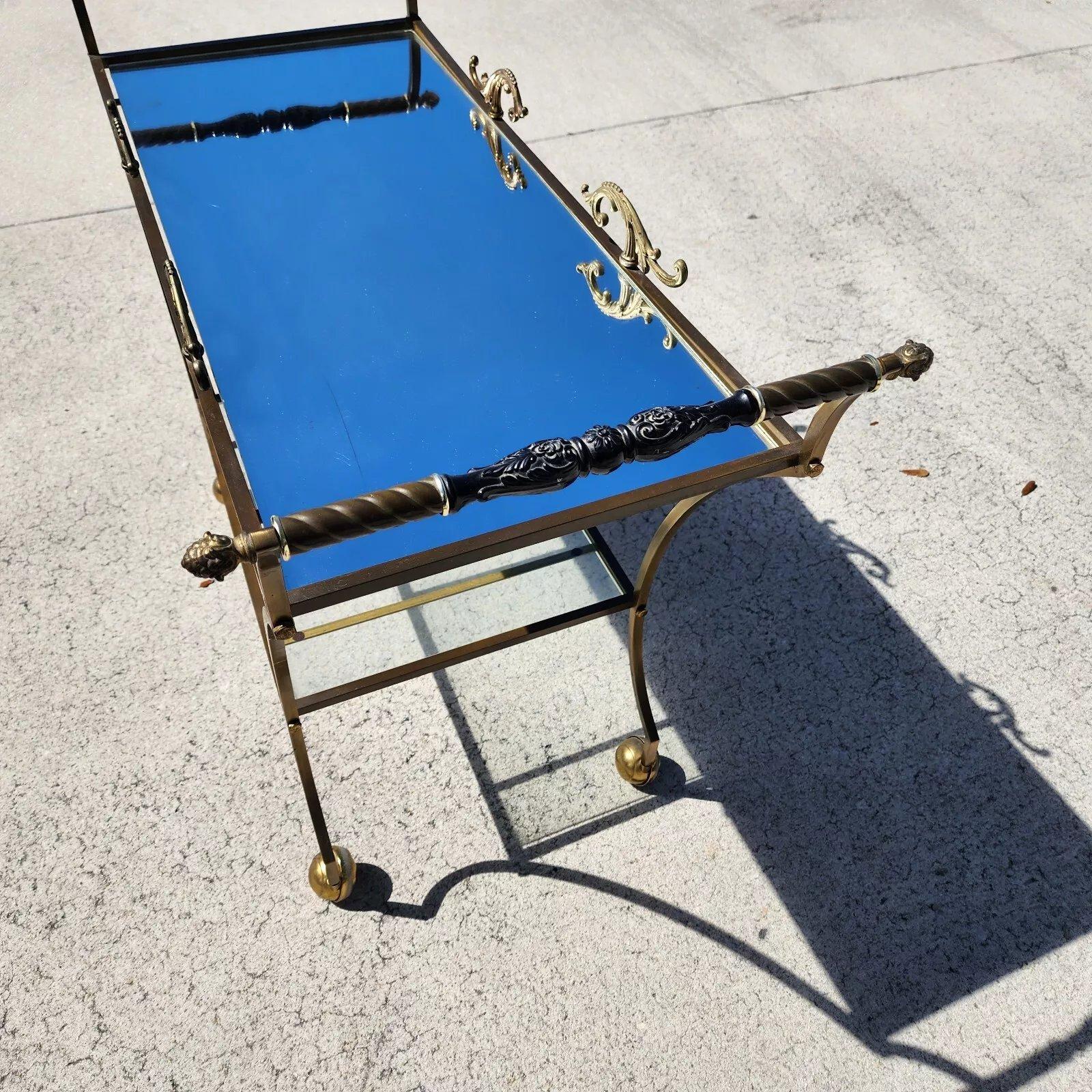 Chariot de service de bar français vintage en vente 2