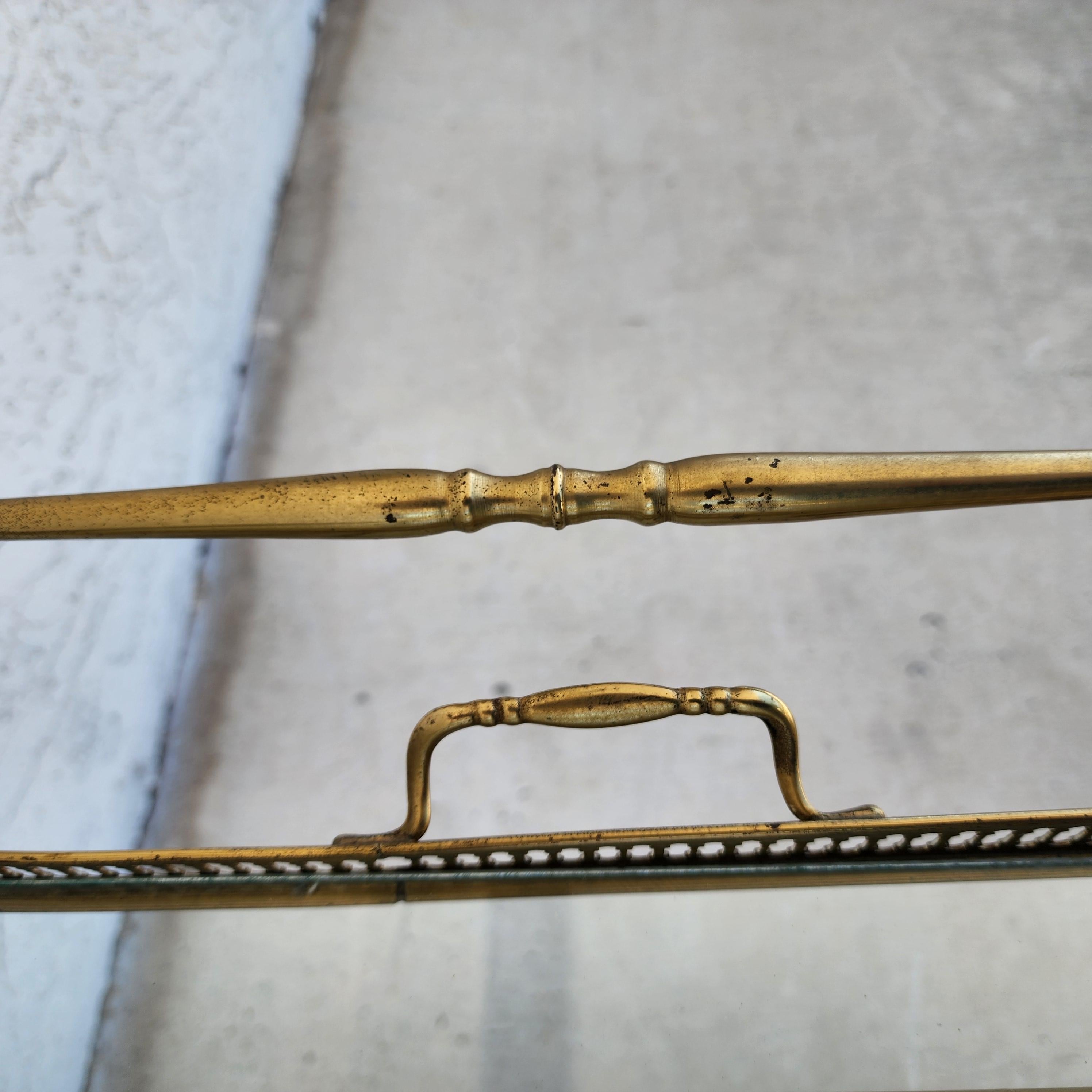 Vintage French Bar Serving Tea Cart with Serving Tray For Sale 8